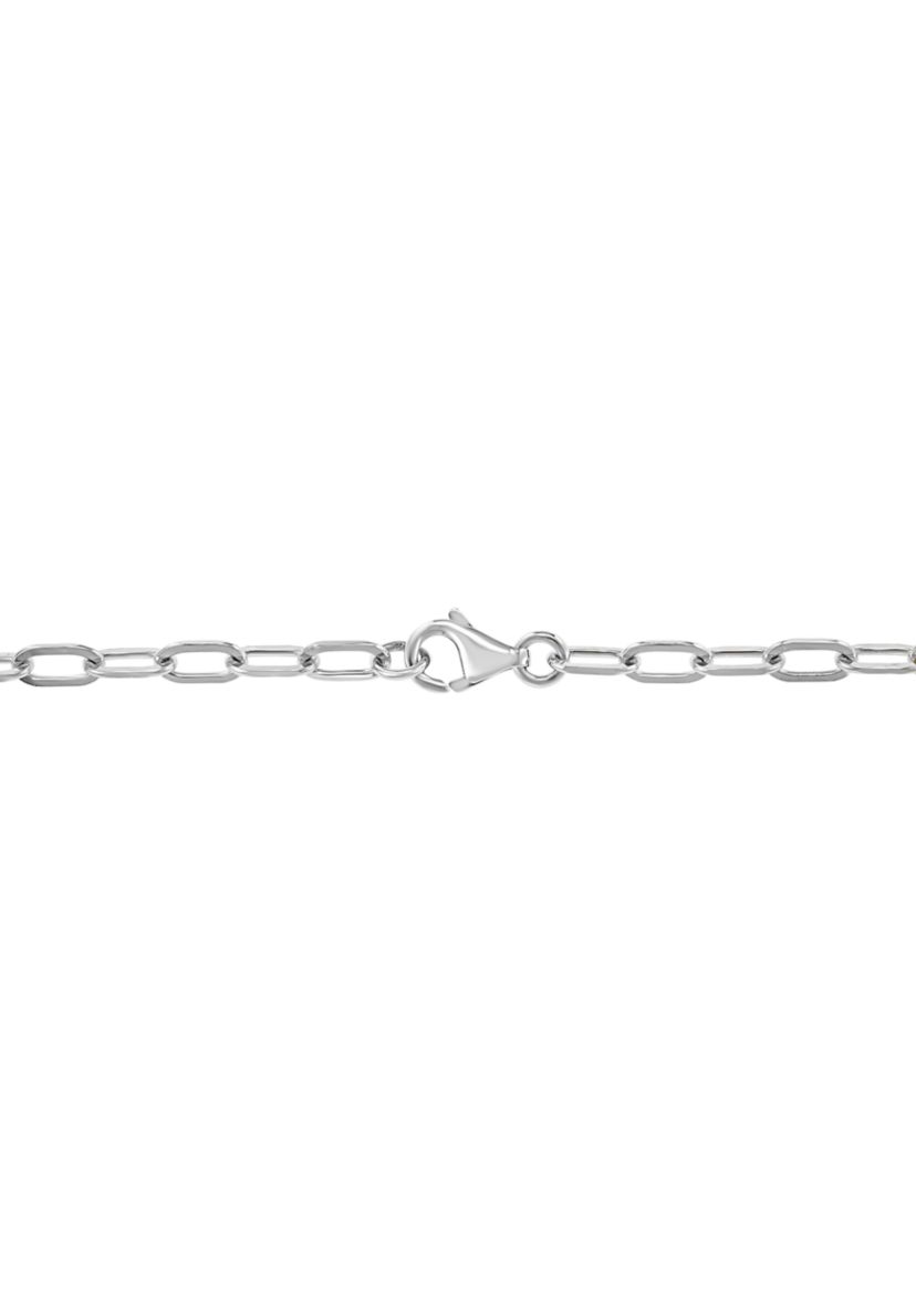 1/8 ct. t.w. Diamond Lock Necklace in Sterling Silver