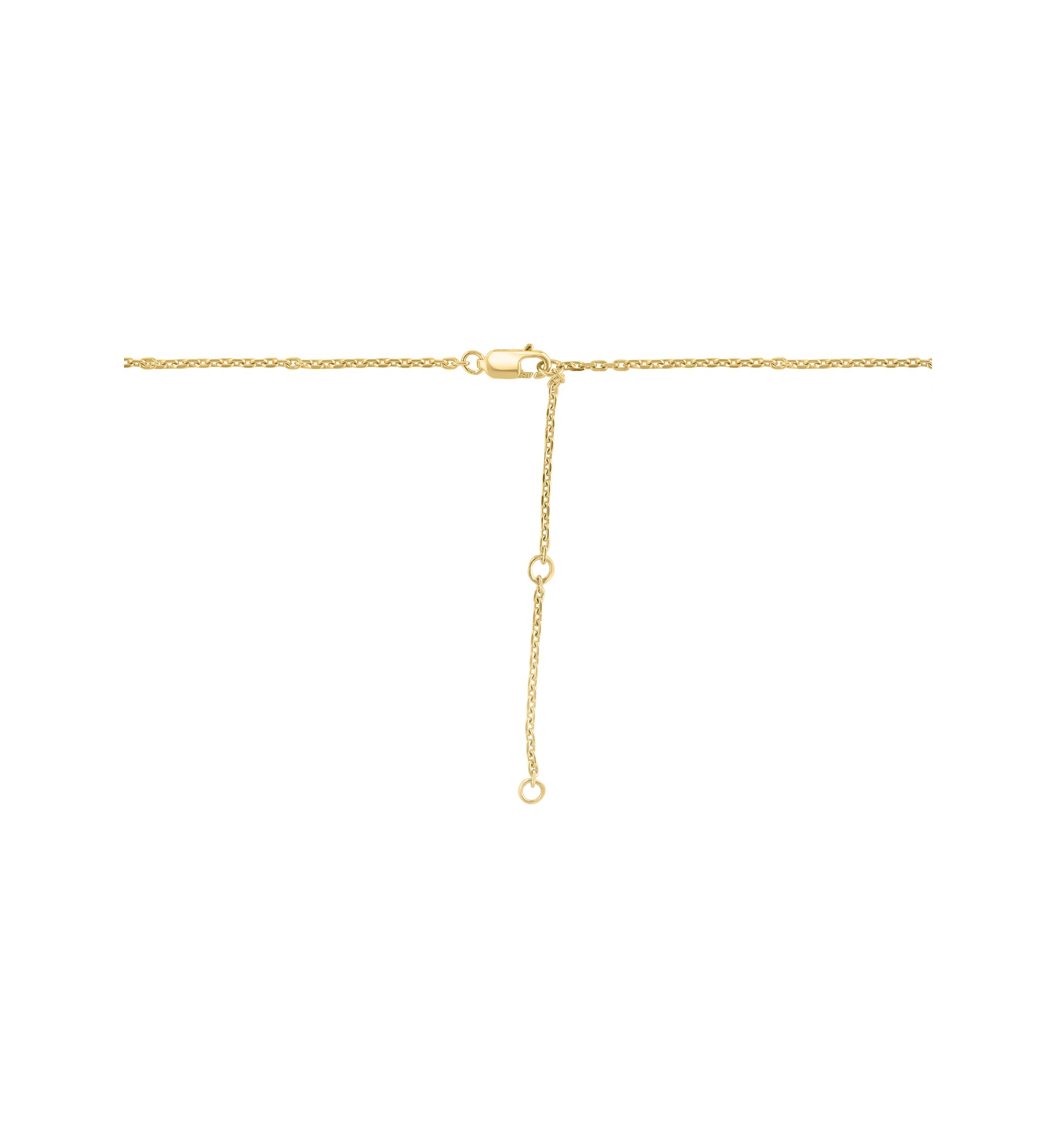 Diamond Miracle Set Station Necklace in Gold Plated Sterling Silver