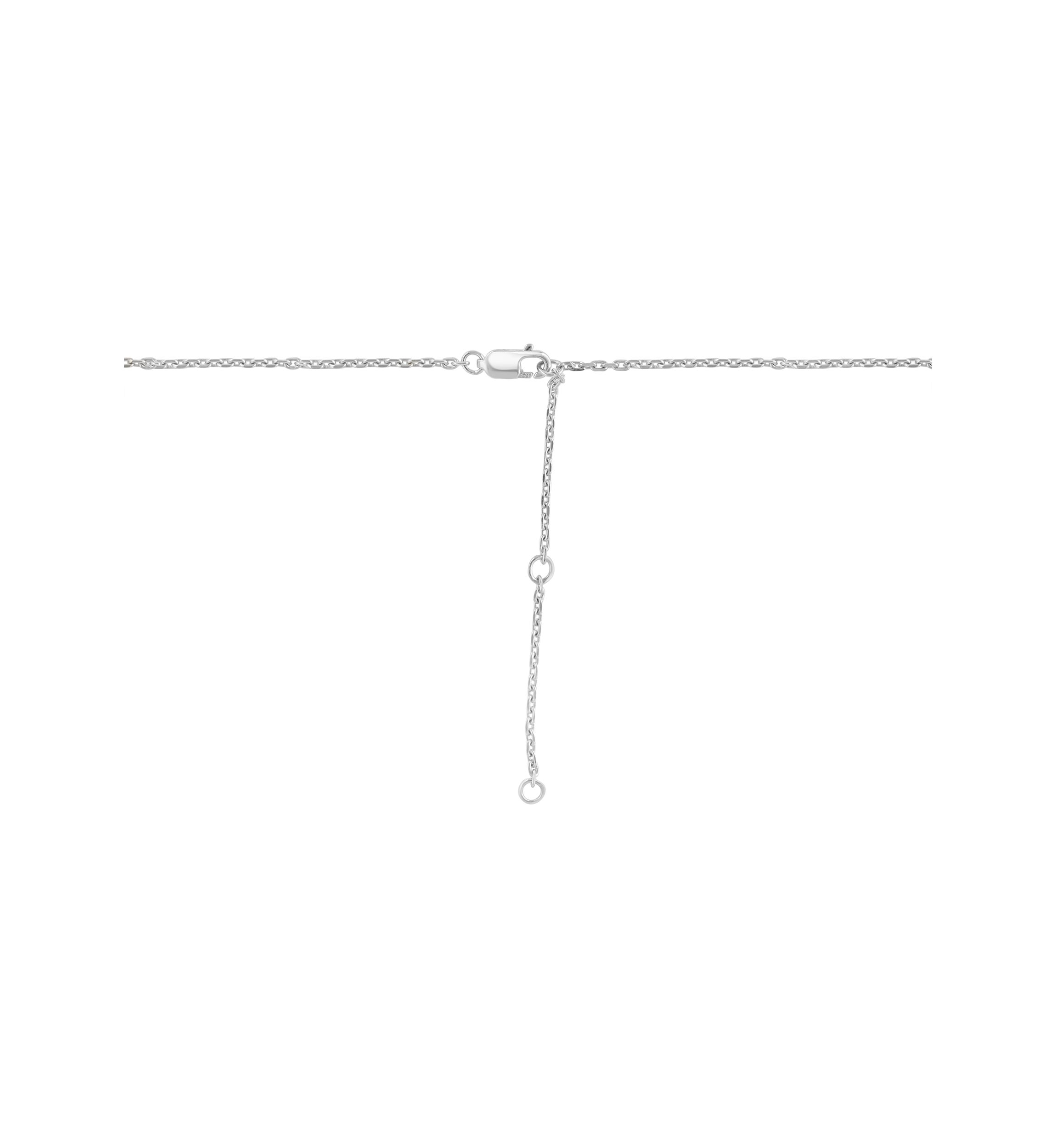 Diamond Station Necklace in Sterling Silver