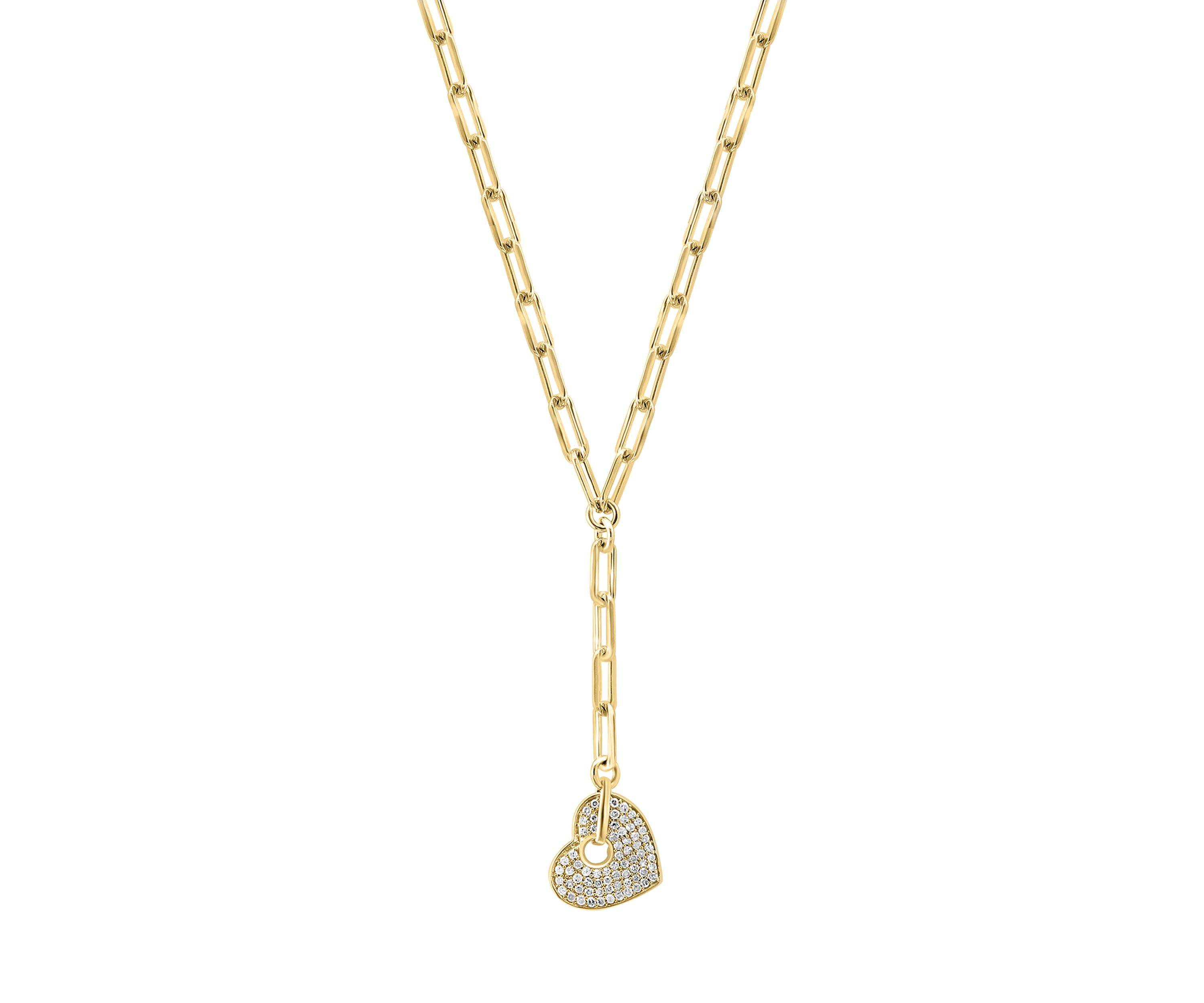 Gold Over Silver Diamond Necklace