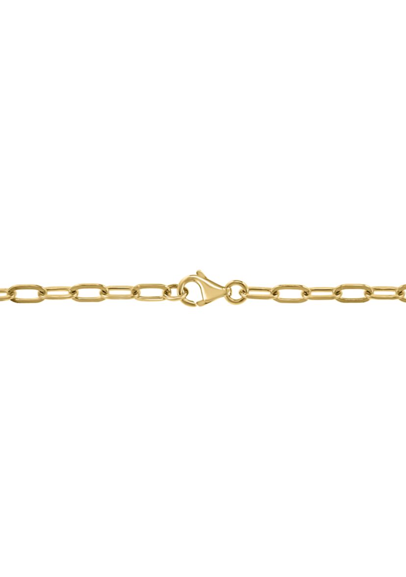 Gold Over Silver Diamond Necklace