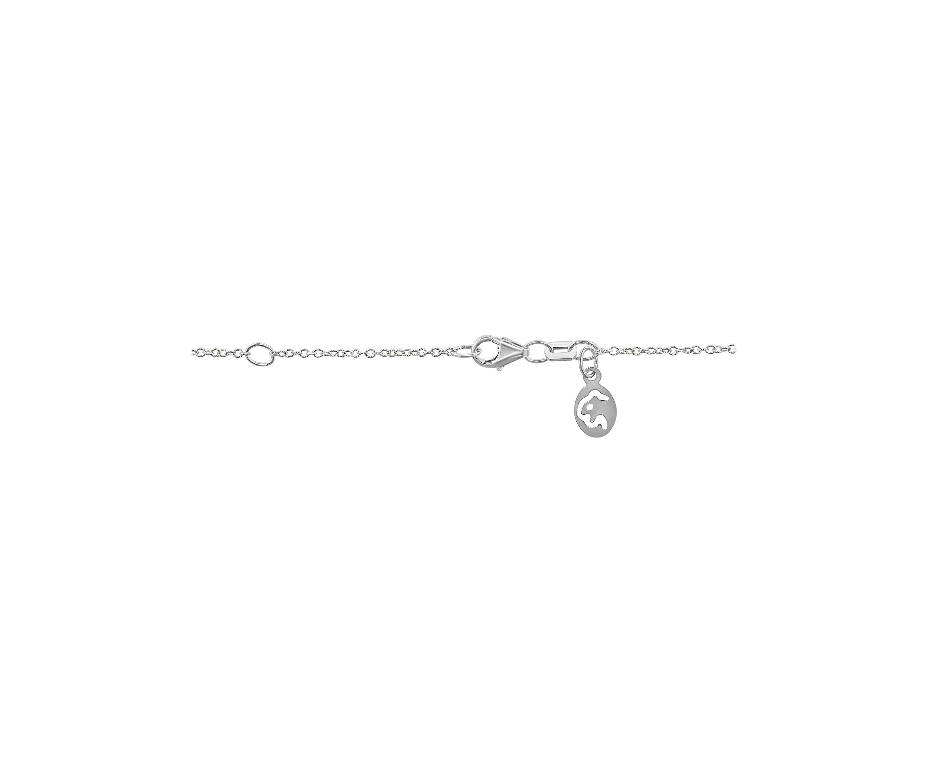 Sterling Silver Diamond Necklace 