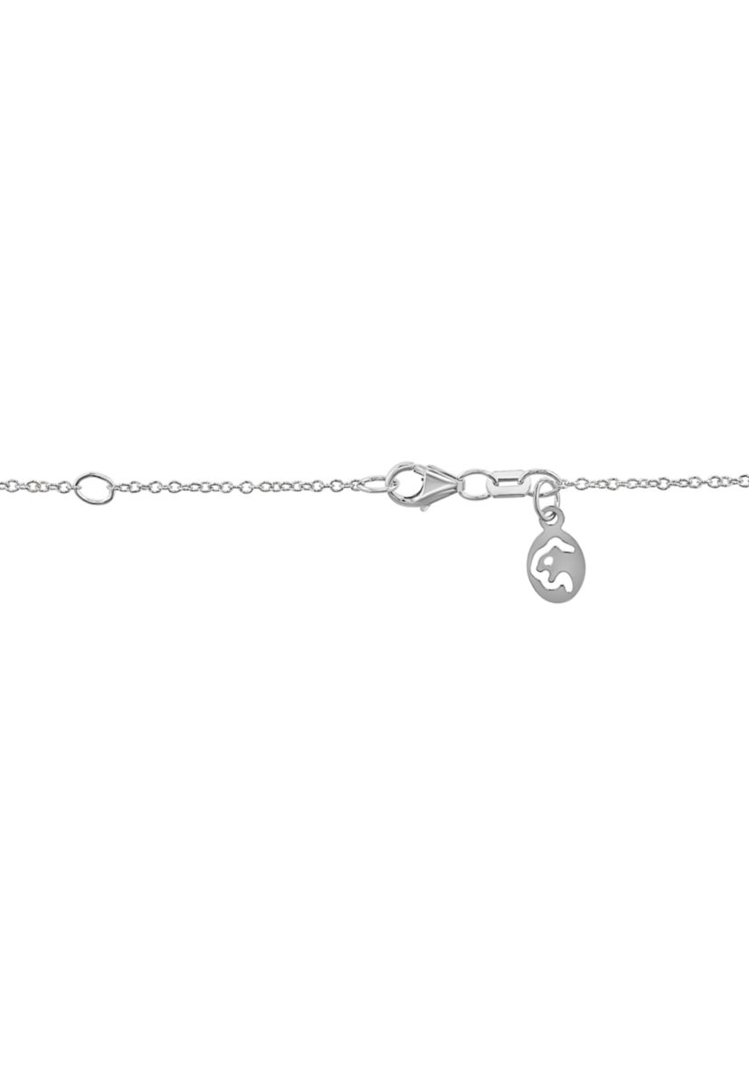 Sterling Silver Diamond Necklace 