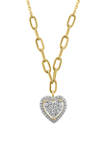 1/4 ct. t.w. Diamond Heart Pendant Necklace in 14K Yellow Gold 