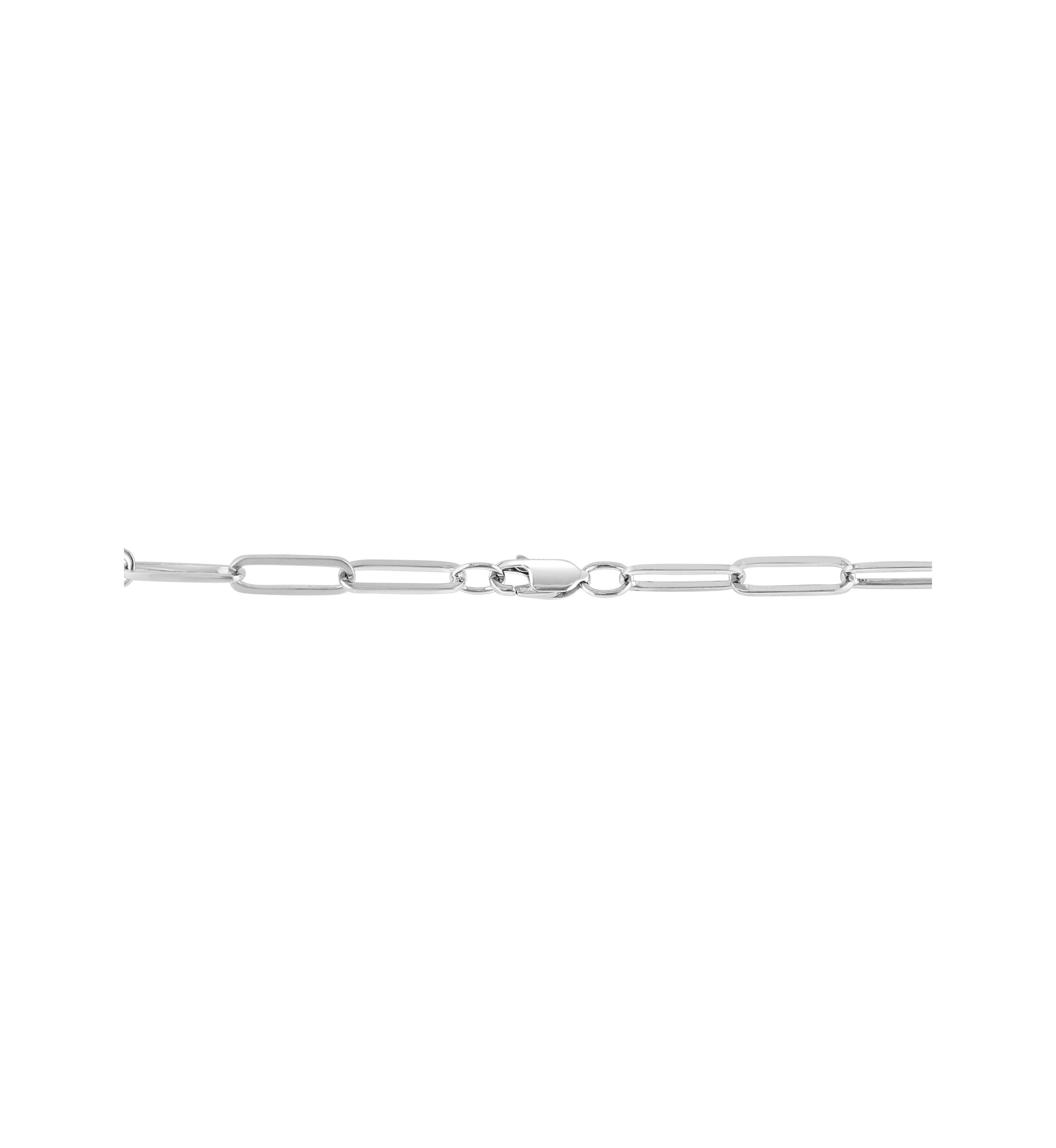 1.09 ct. t.w. Diamond Paperclip Necklace in Sterling Silver