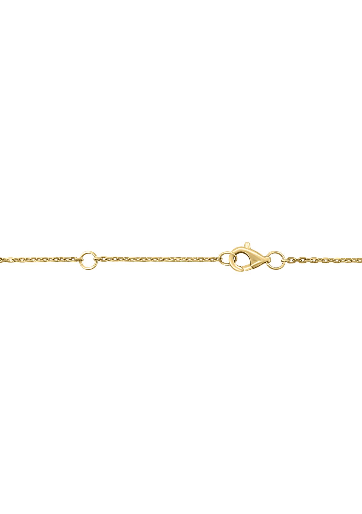 1/8 ct. t.w. Diamond Lock and Key Necklace in 14K Yellow Gold
