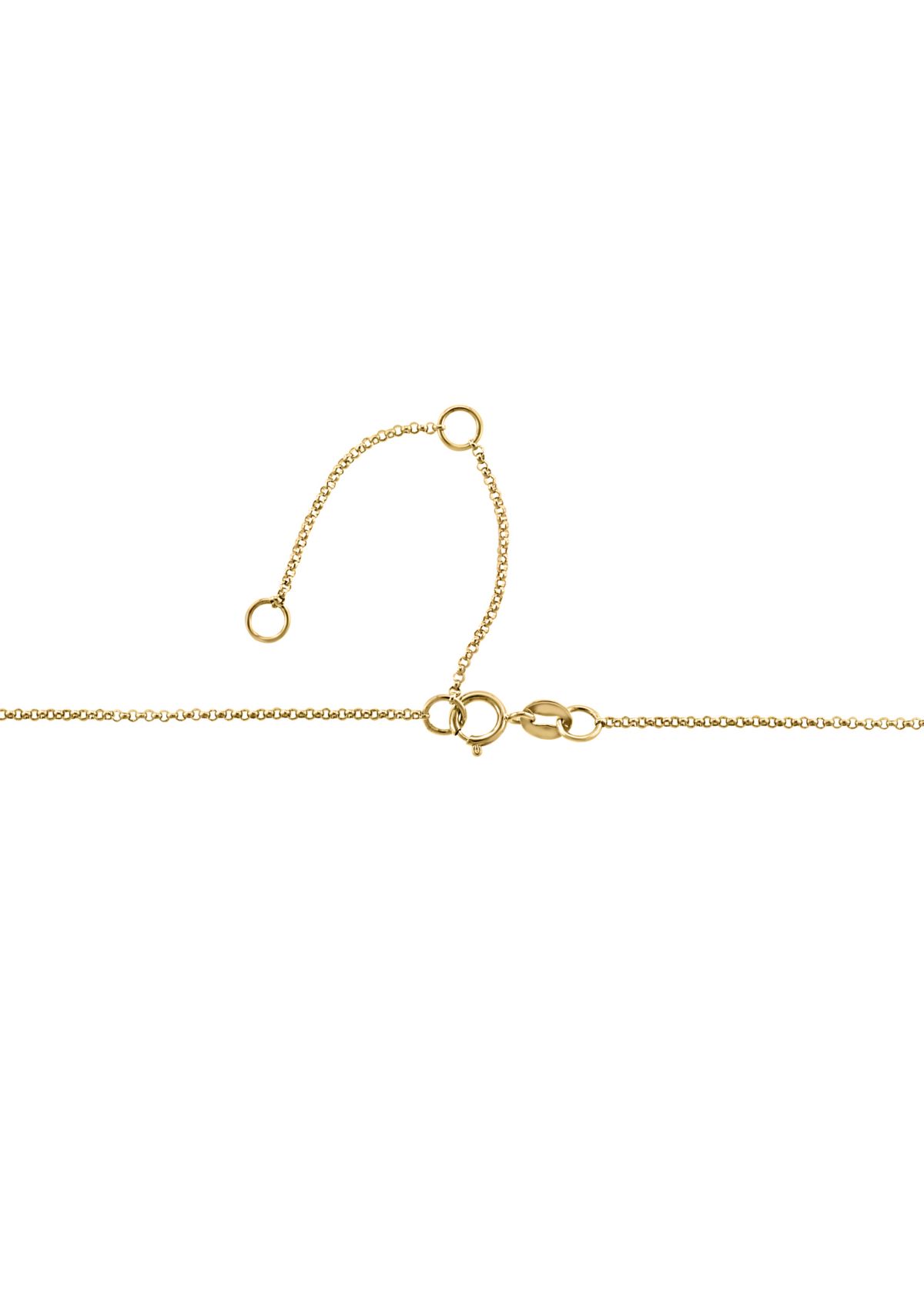Cross Lariat Diamond Necklace in 14K Yellow Gold