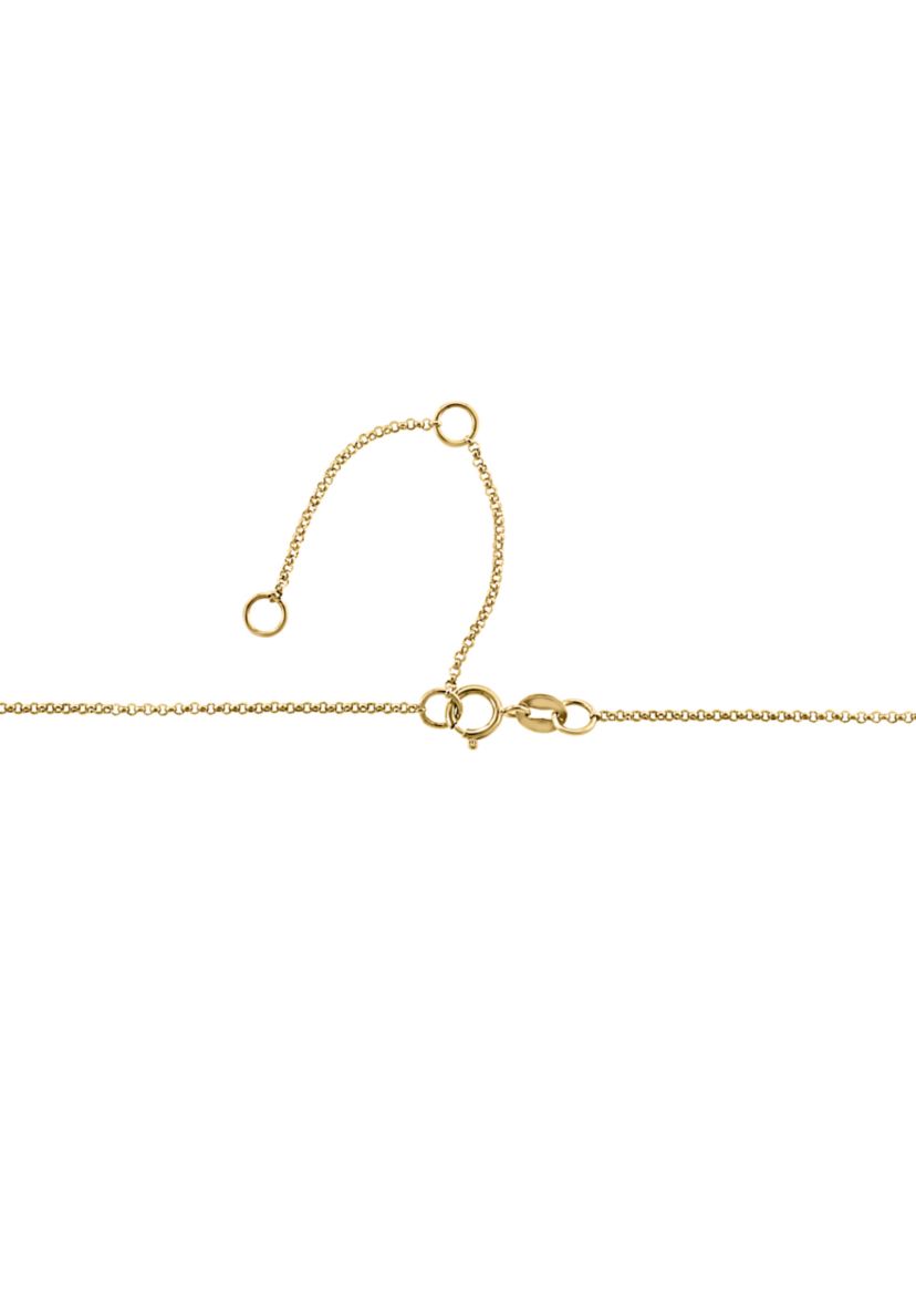 Cross Lariat Diamond Necklace in 14K Yellow Gold