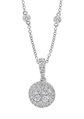 Effy 3/4 Ct. T.w. Diamond Pendant Necklace In 14K White Gold
