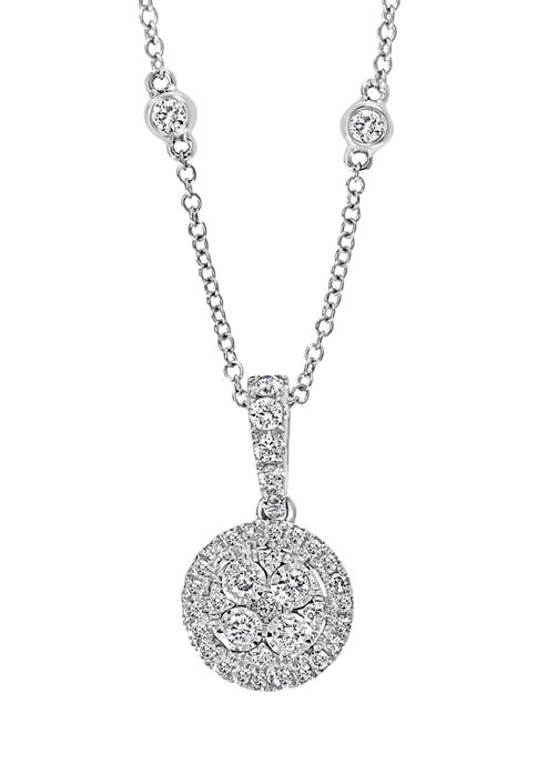 3/4 ct. t.w. Diamond Pendant Necklace in 14K White Gold 