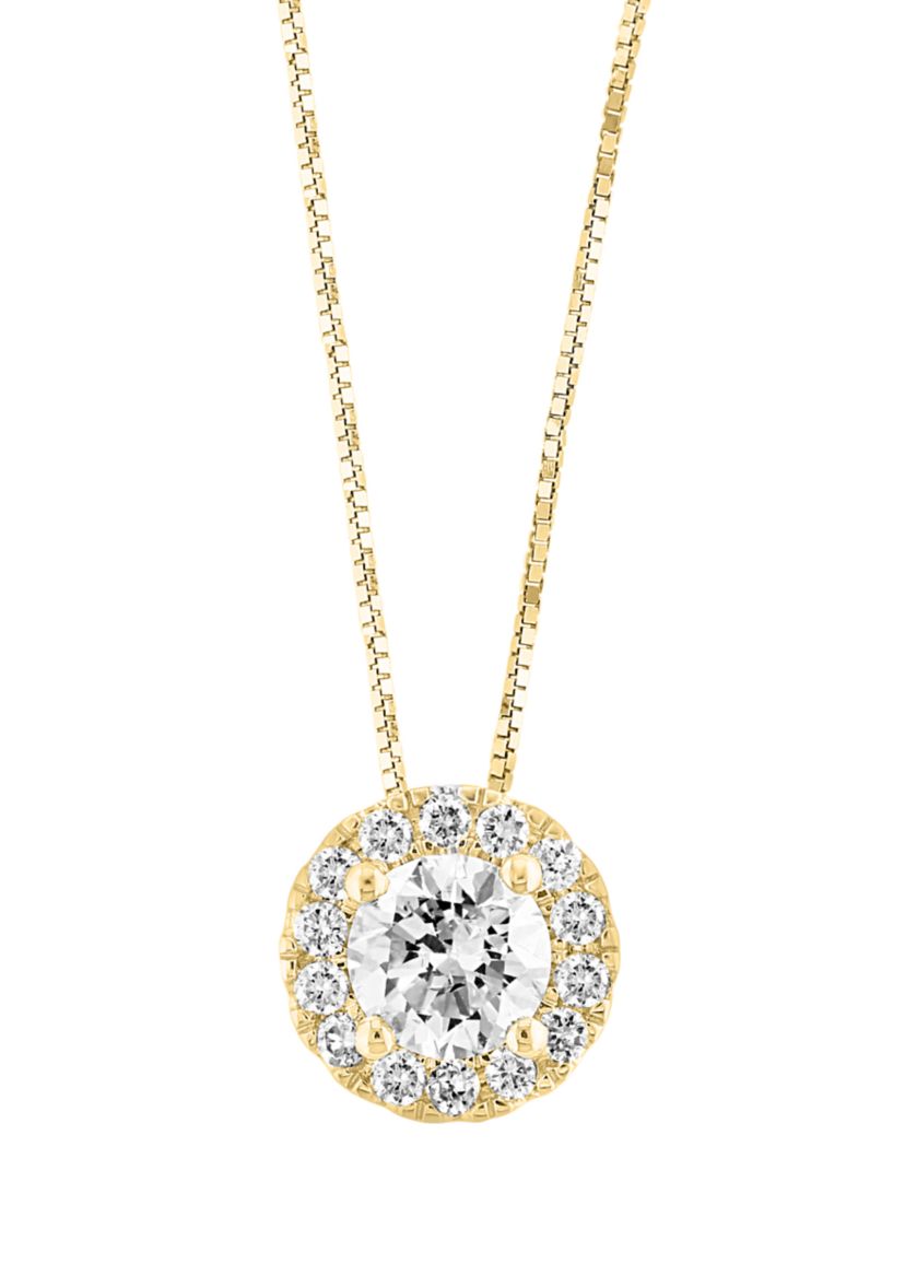 3/4 ct. t.w. Lab Created Diamond Pendant Necklace in 14K Yellow Gold