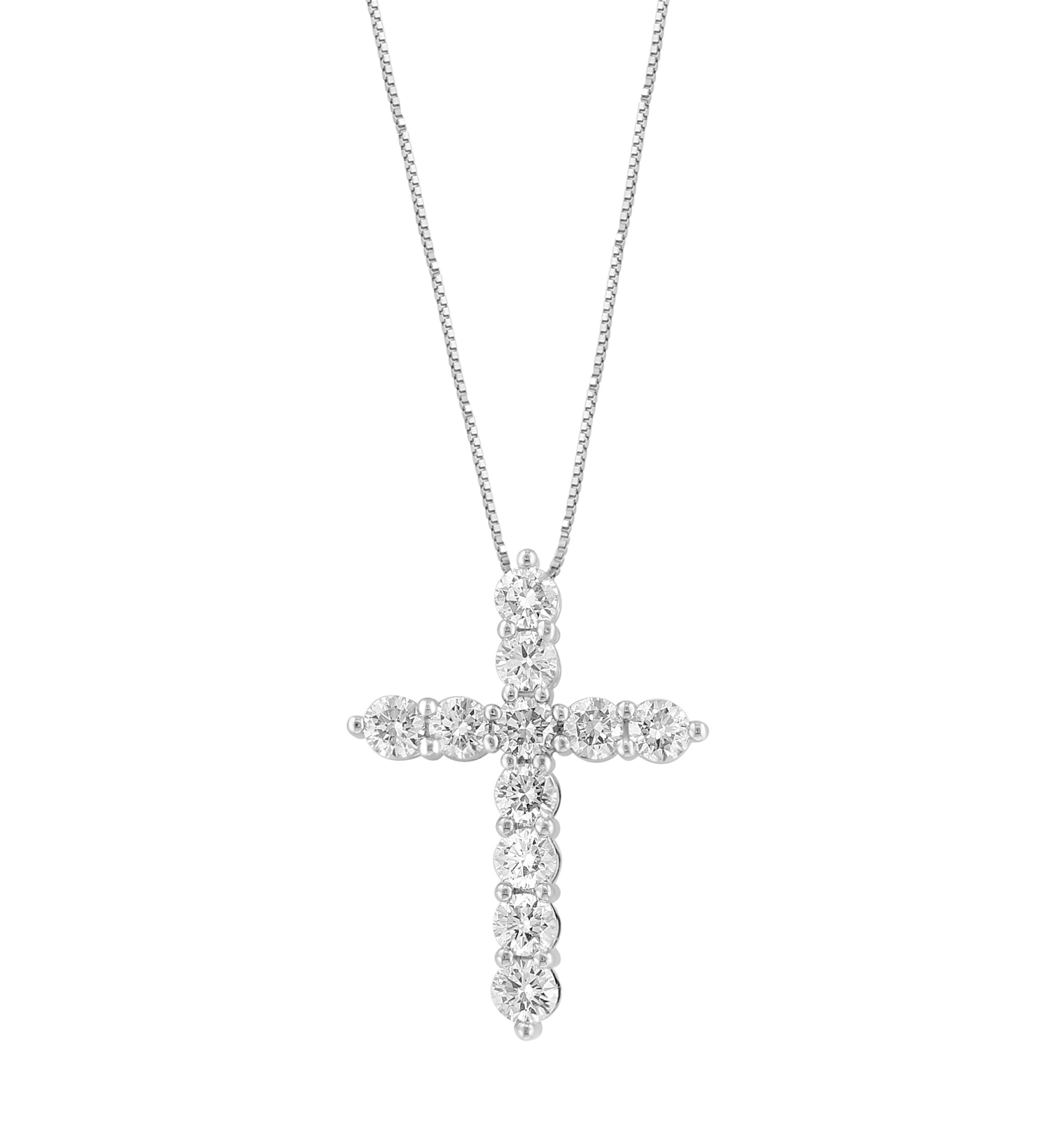 Lab Created 14K White Lab Grown Diamond Pendant Necklace
