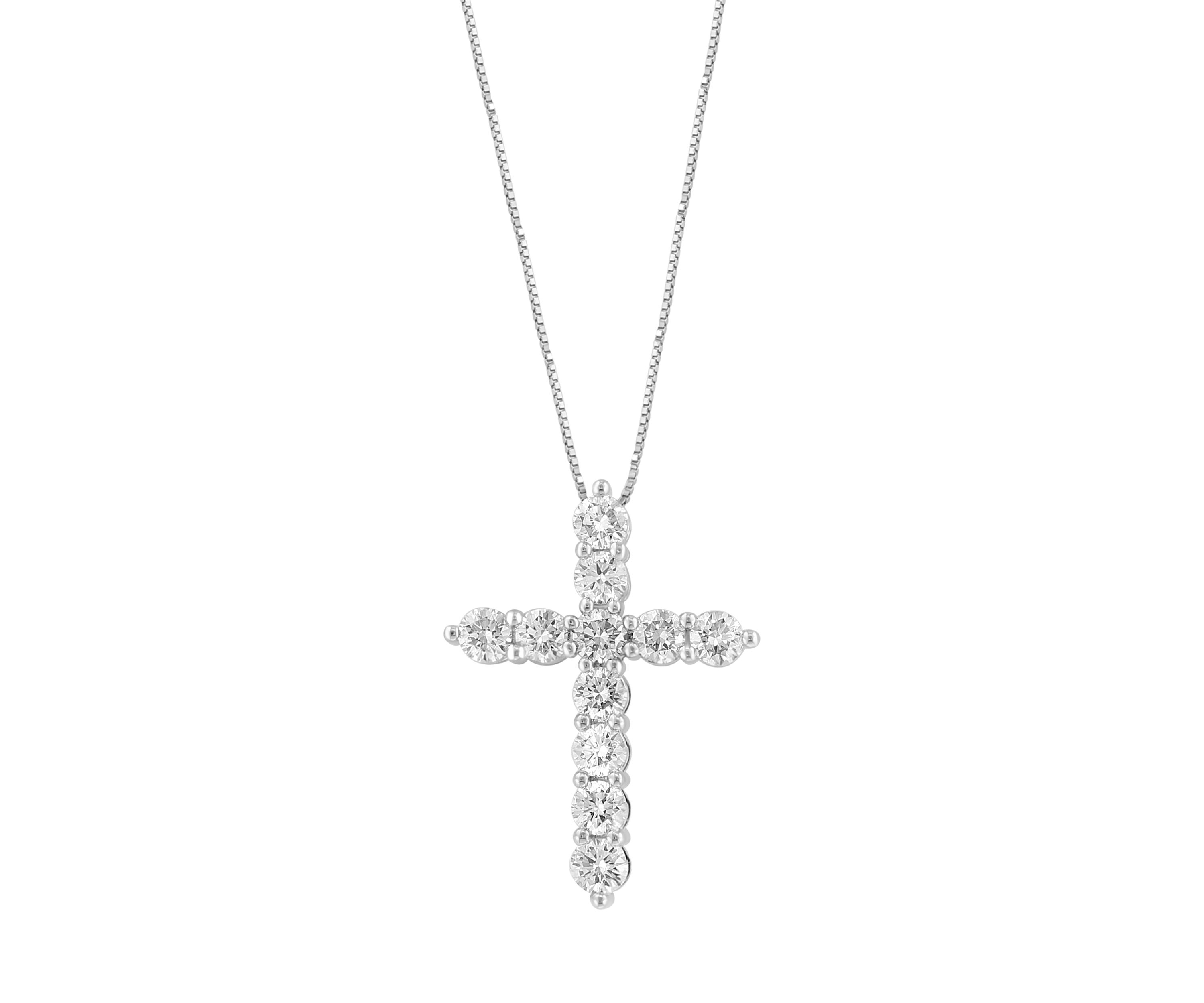 Lab Created 14K White Lab Grown Diamond Pendant Necklace