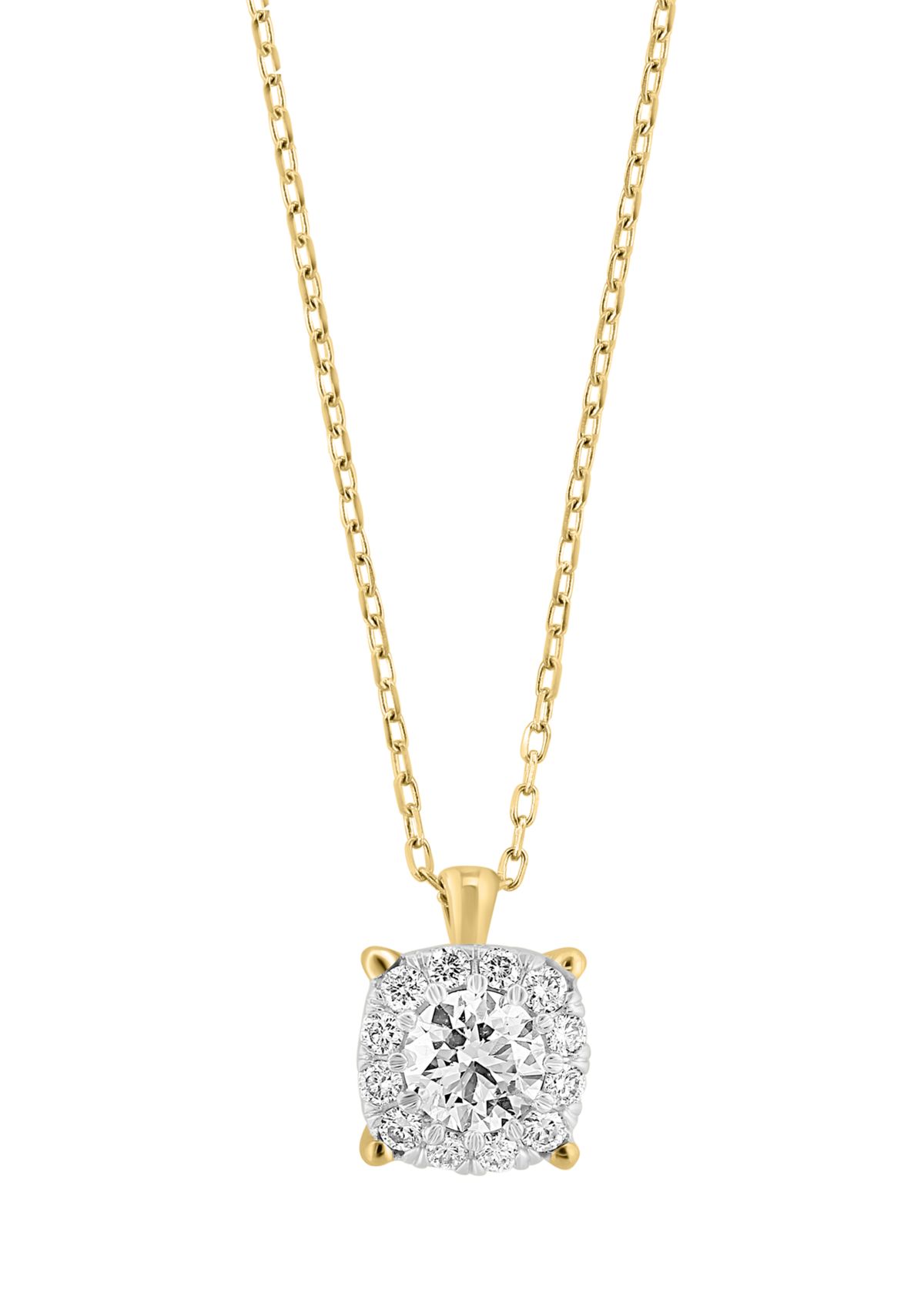 1 ct. t.w. Lab Created Diamond Pendant Necklace in 14K Yellow Gold