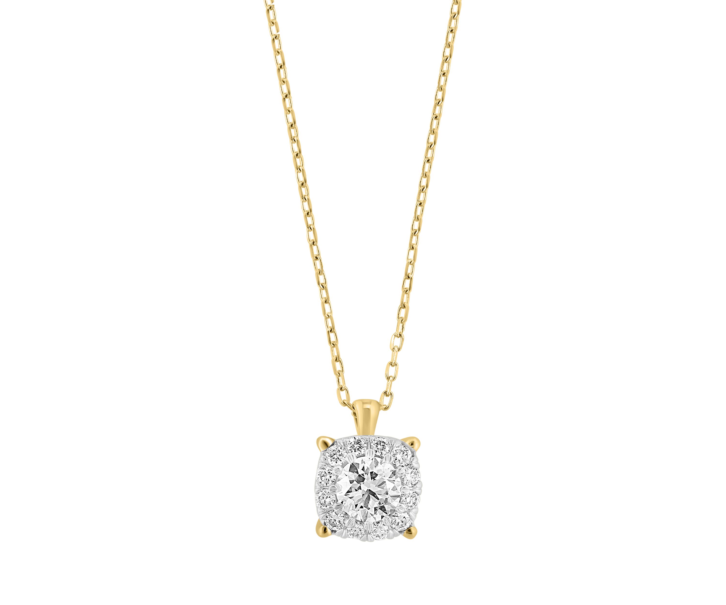 1 ct. t.w. Lab Created Diamond Pendant Necklace in 14K Yellow Gold