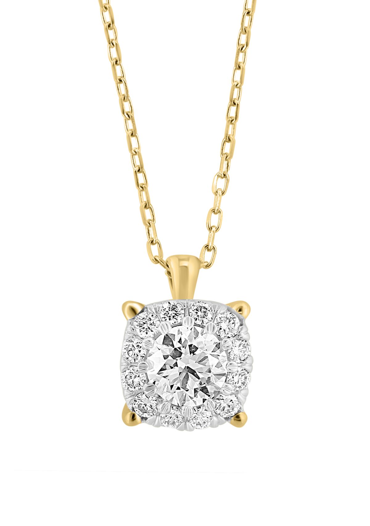 1 ct. t.w. Lab Created Diamond Pendant Necklace in 14K Yellow Gold