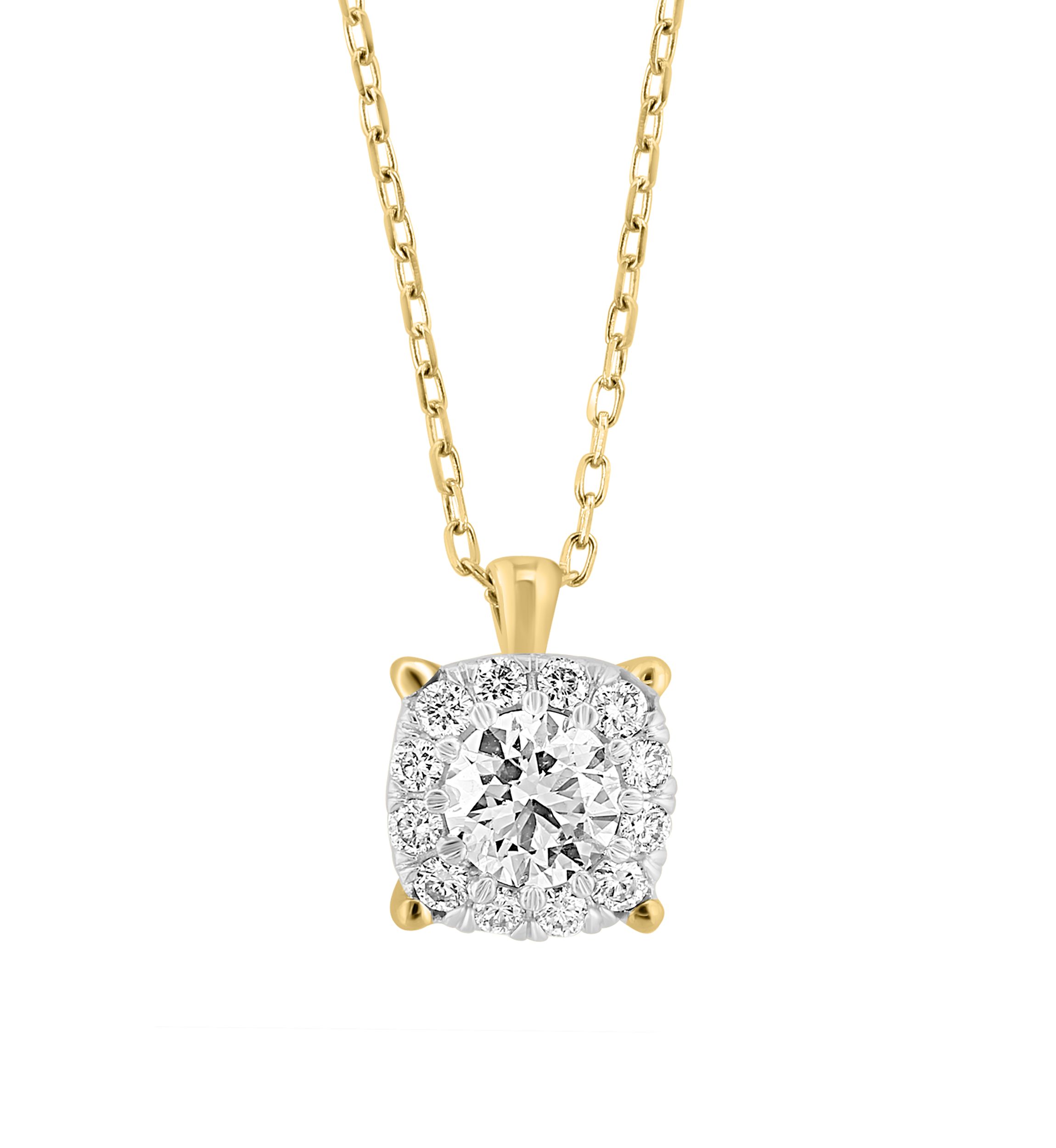 1 ct. t.w. Lab Created Diamond Pendant Necklace in 14K Yellow Gold