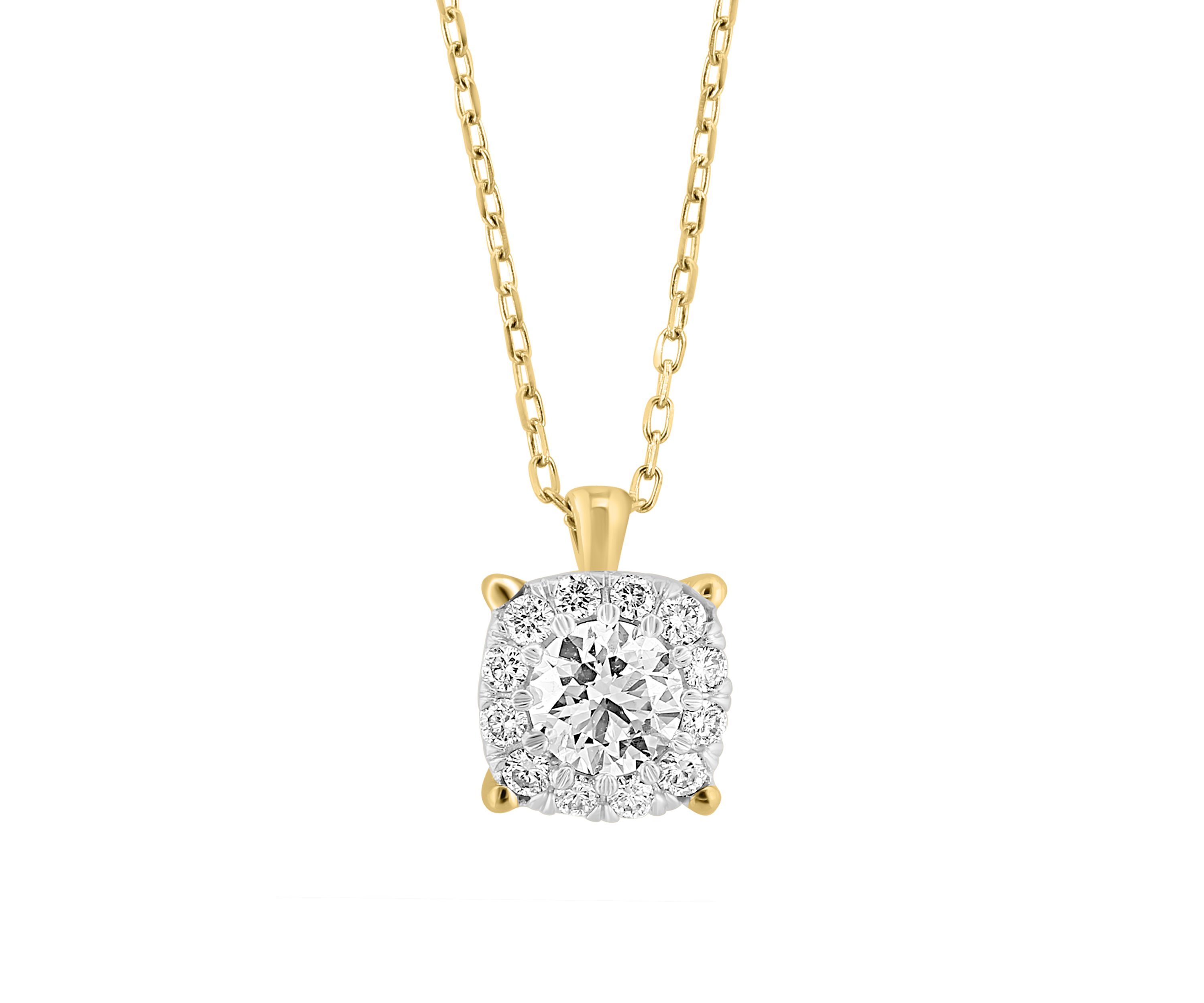1 ct. t.w. Lab Created Diamond Pendant Necklace in 14K Yellow Gold