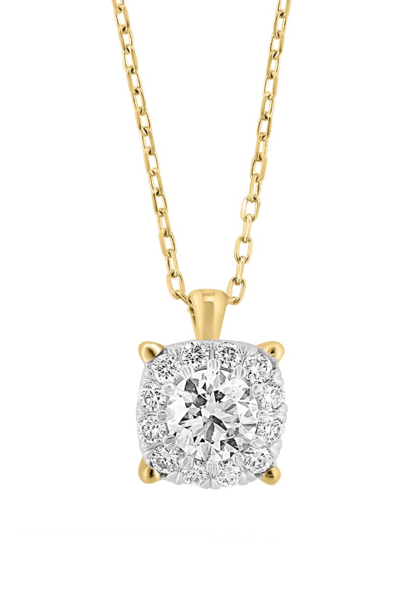 1 ct. t.w. Lab Created Diamond Pendant Necklace in 14K Yellow Gold