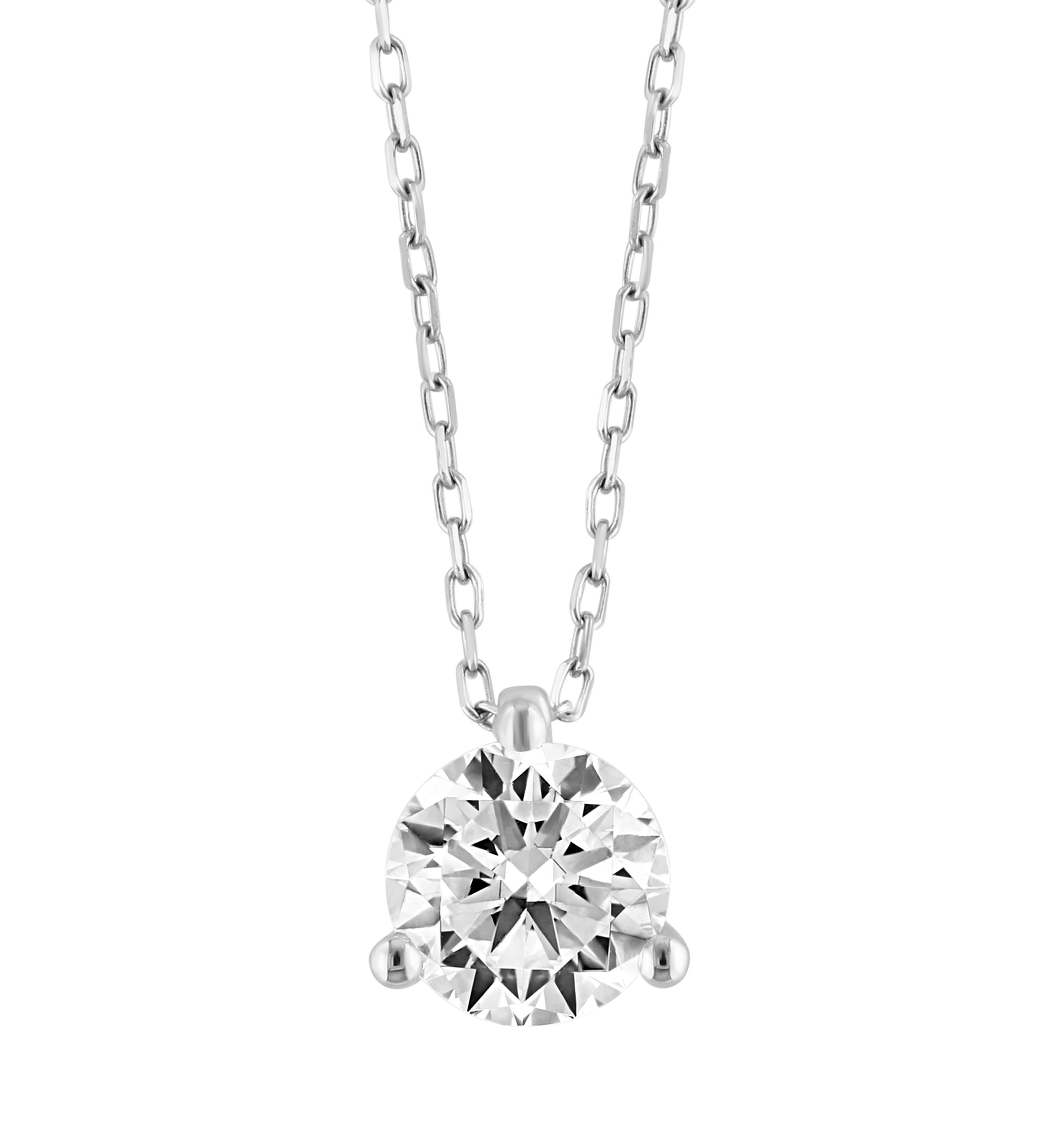 1.51 ct. t.w. Lab Created Diamond Pendant Necklace in 14K White Gold