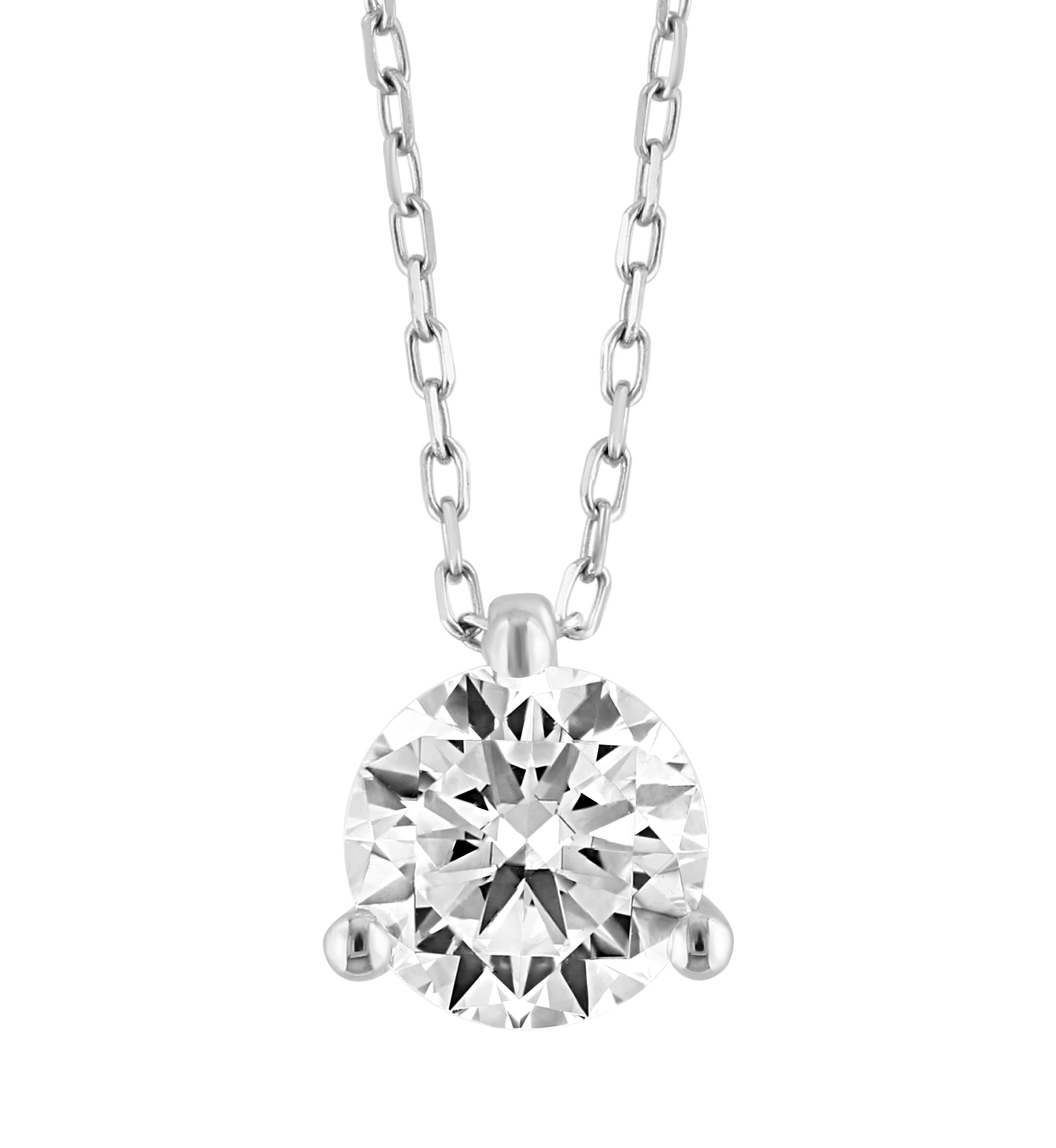 1.51 ct. t.w. Lab Created Diamond Pendant Necklace in 14K White Gold