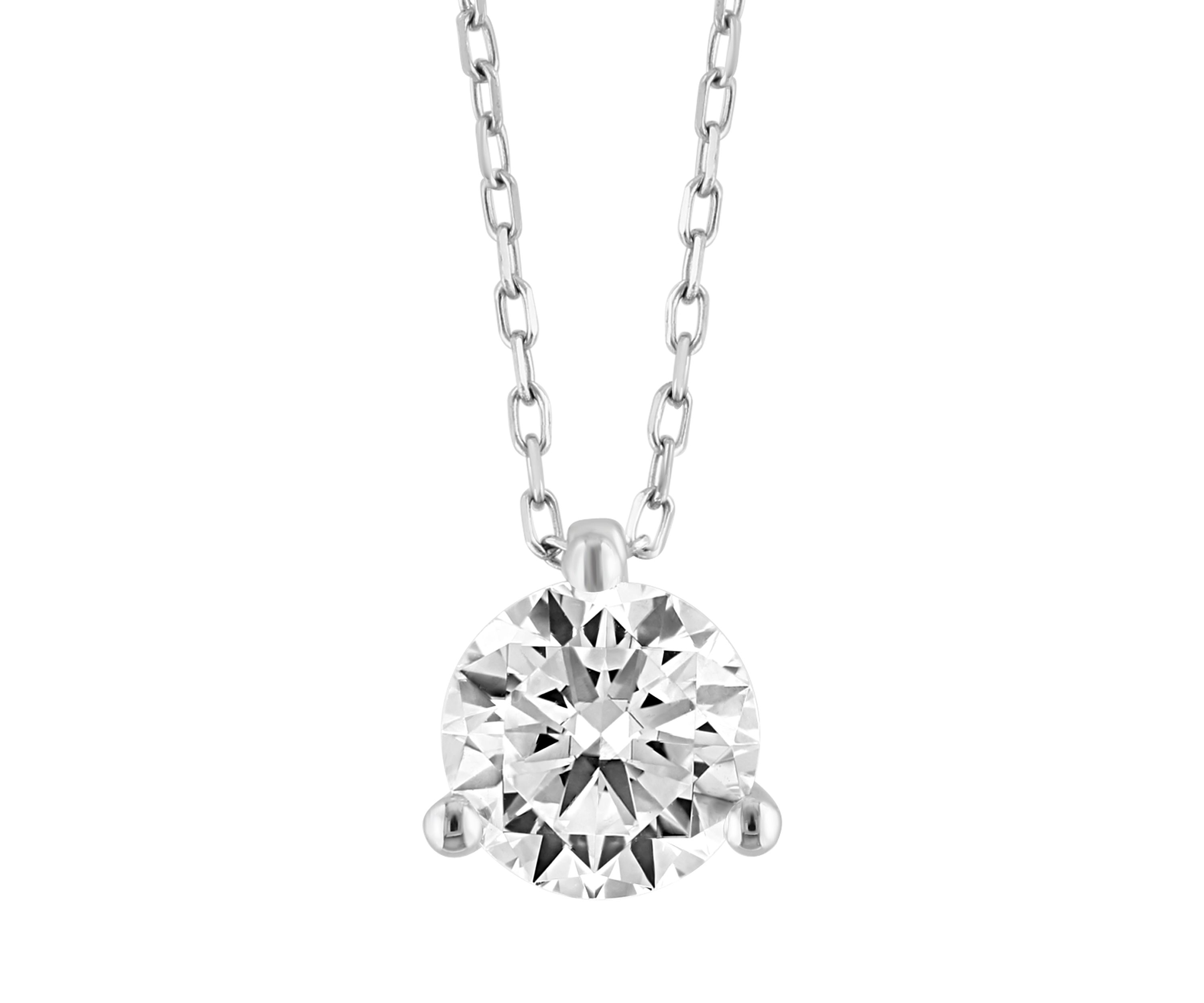1.51 ct. t.w. Lab Created Diamond Pendant Necklace in 14K White Gold