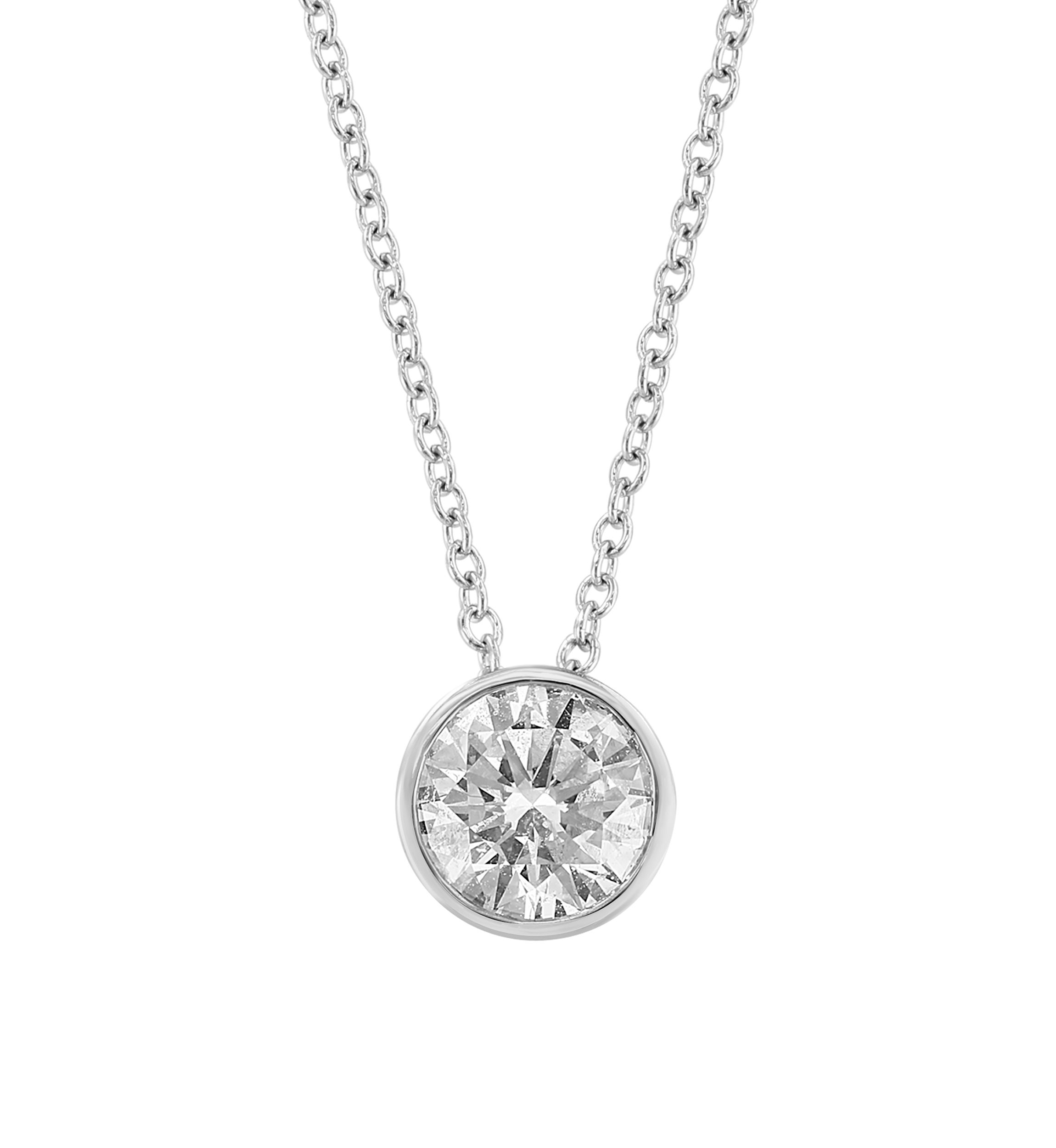   14K White Gold Lab Grown Diamond Necklace