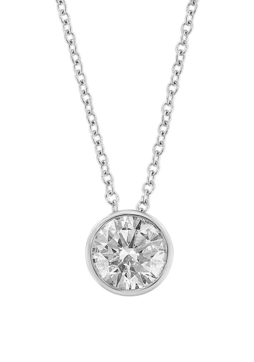   14K White Gold Lab Grown Diamond Necklace