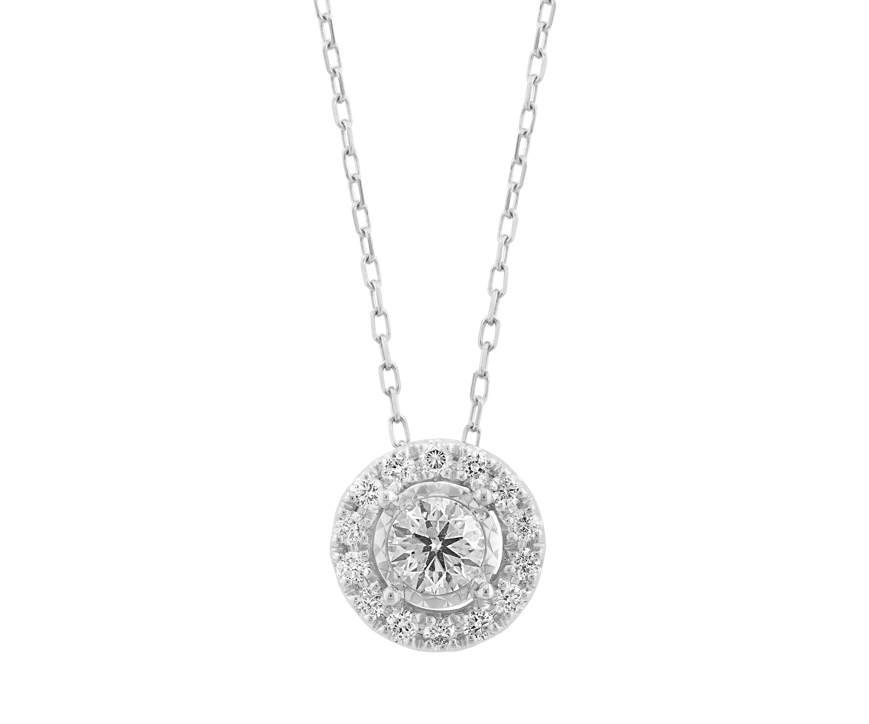 14K White Gold Lab Grown Diamond Pendant
