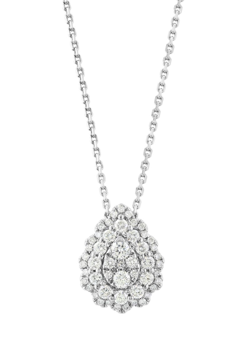 3/4 ct. t.w. Lab Grown Diamond Pendant Necklace in Sterling Silver 