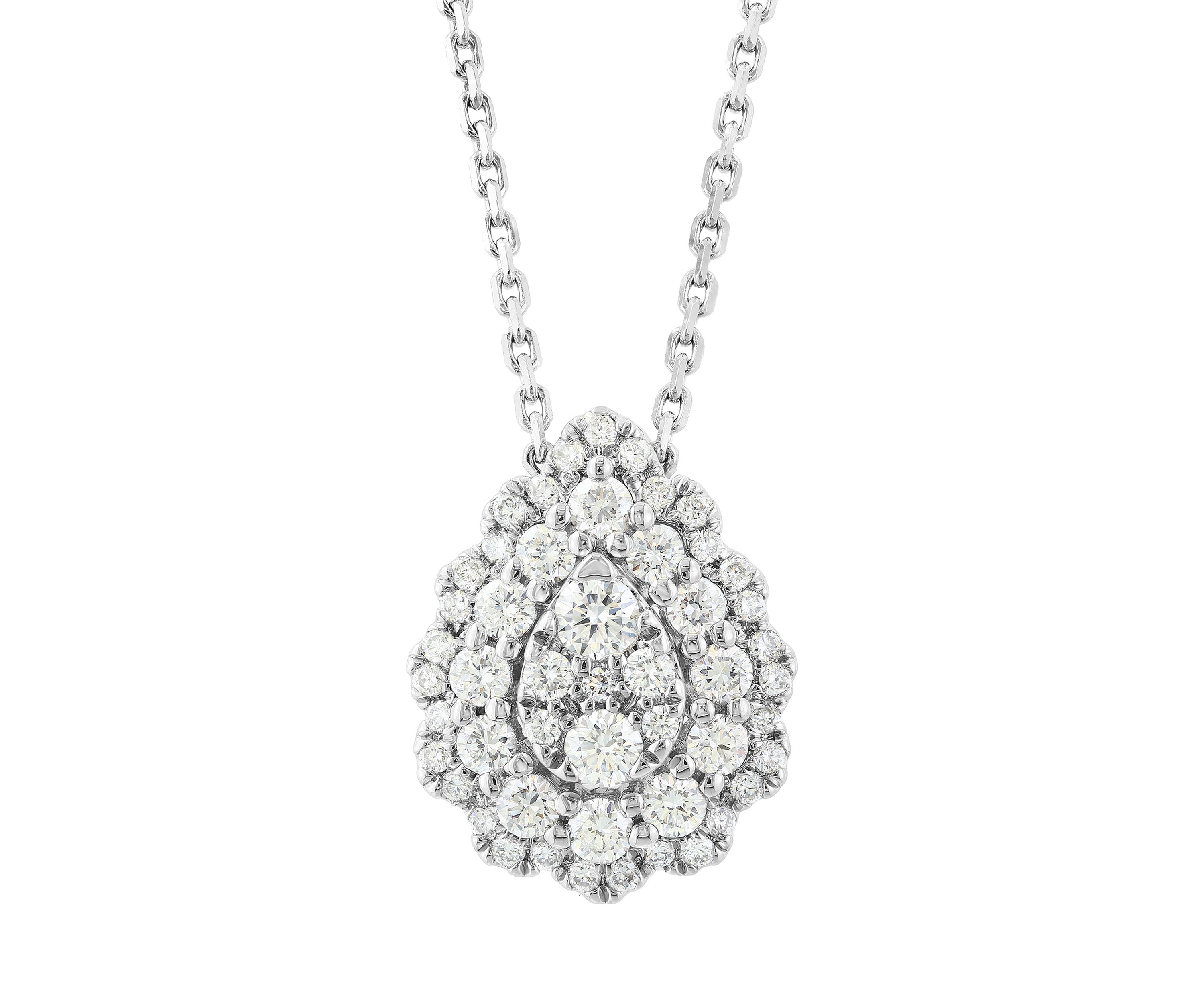 3/4 ct. t.w. Lab Grown Diamond Pendant Necklace in Sterling Silver 