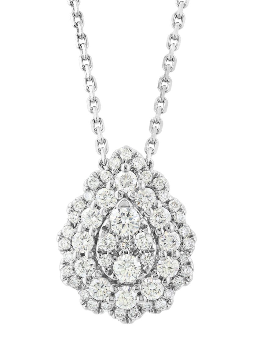 3/4 ct. t.w. Lab Grown Diamond Pendant Necklace in Sterling Silver 
