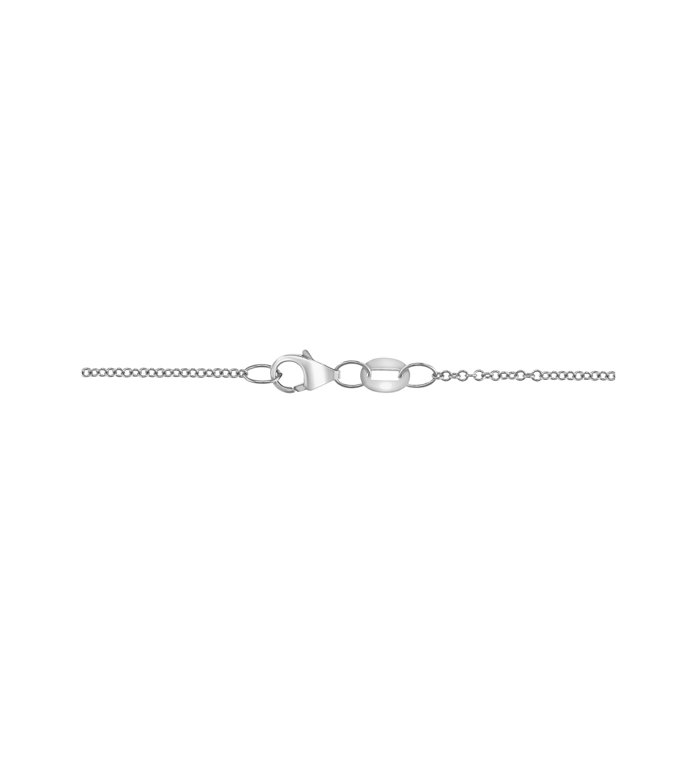   14K White Gold Lab Grown Diamond Pendant Necklace 