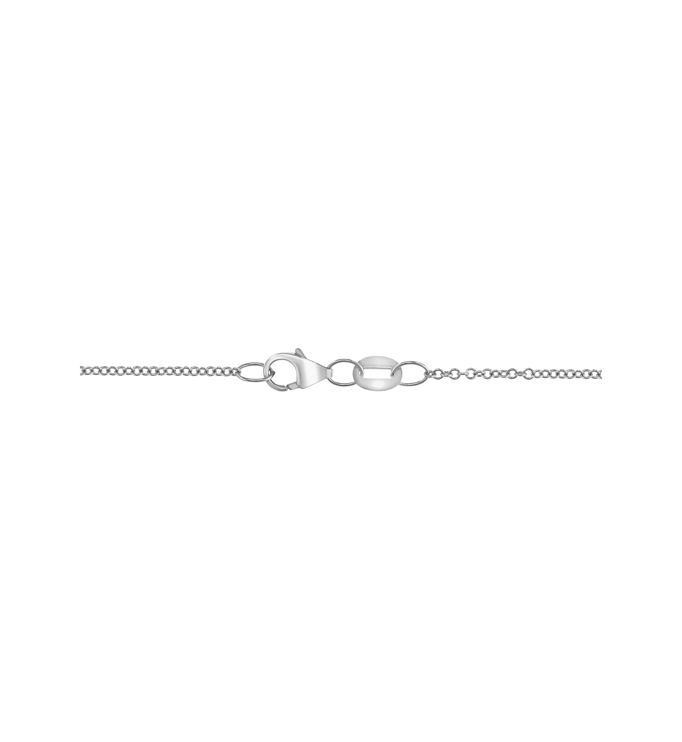 	 14K White Gold Lab Grown Diamond Pendant Necklace 