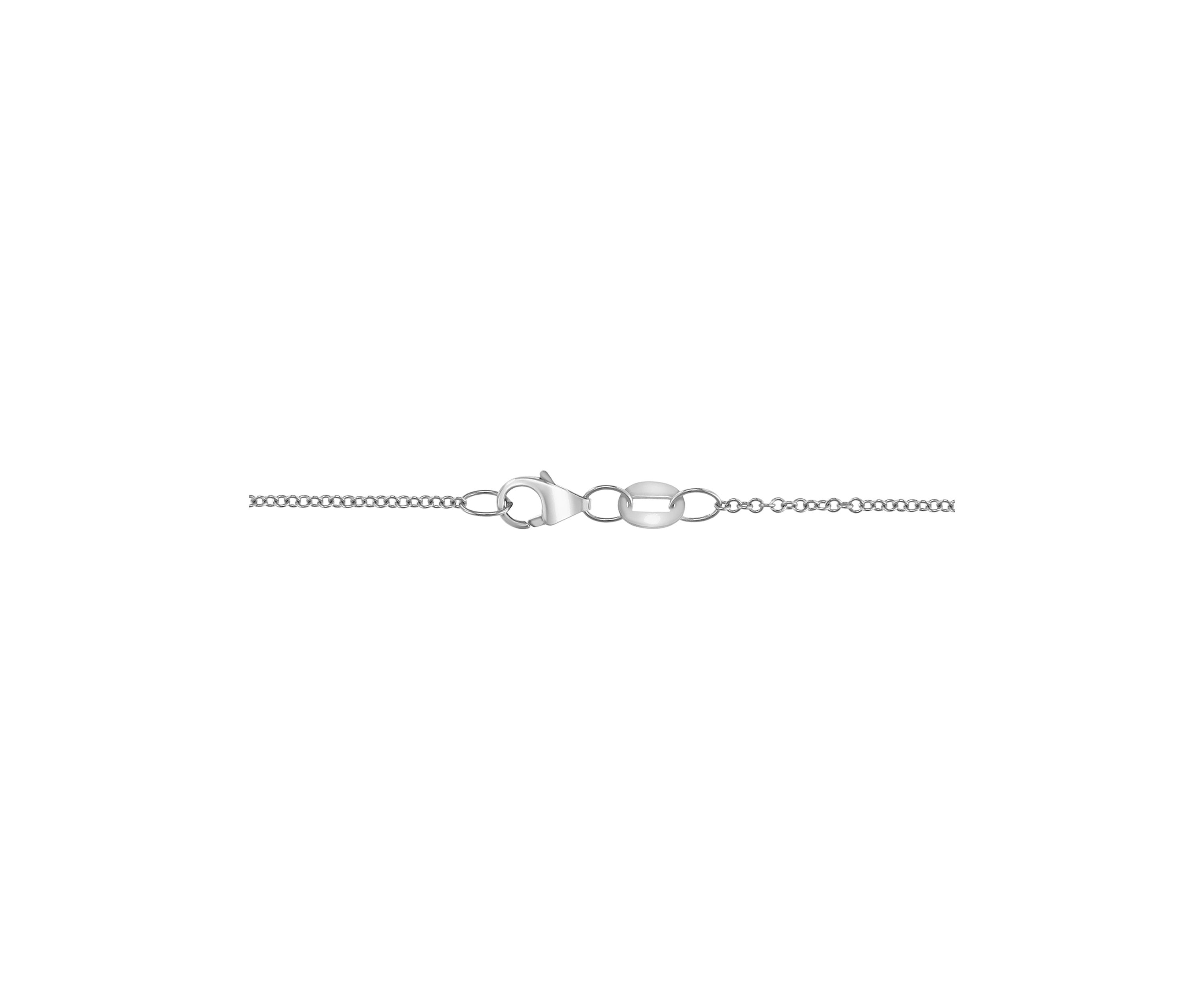 	 14K White Gold Lab Grown Diamond Pendant Necklace 