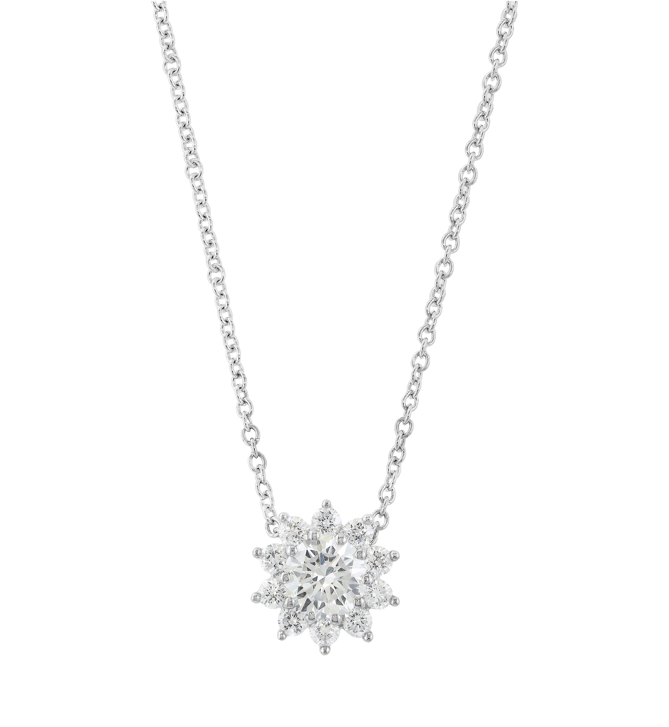3/4 ct. t.w. Lab Grown Diamond Pendant Necklace in Sterling Silver 