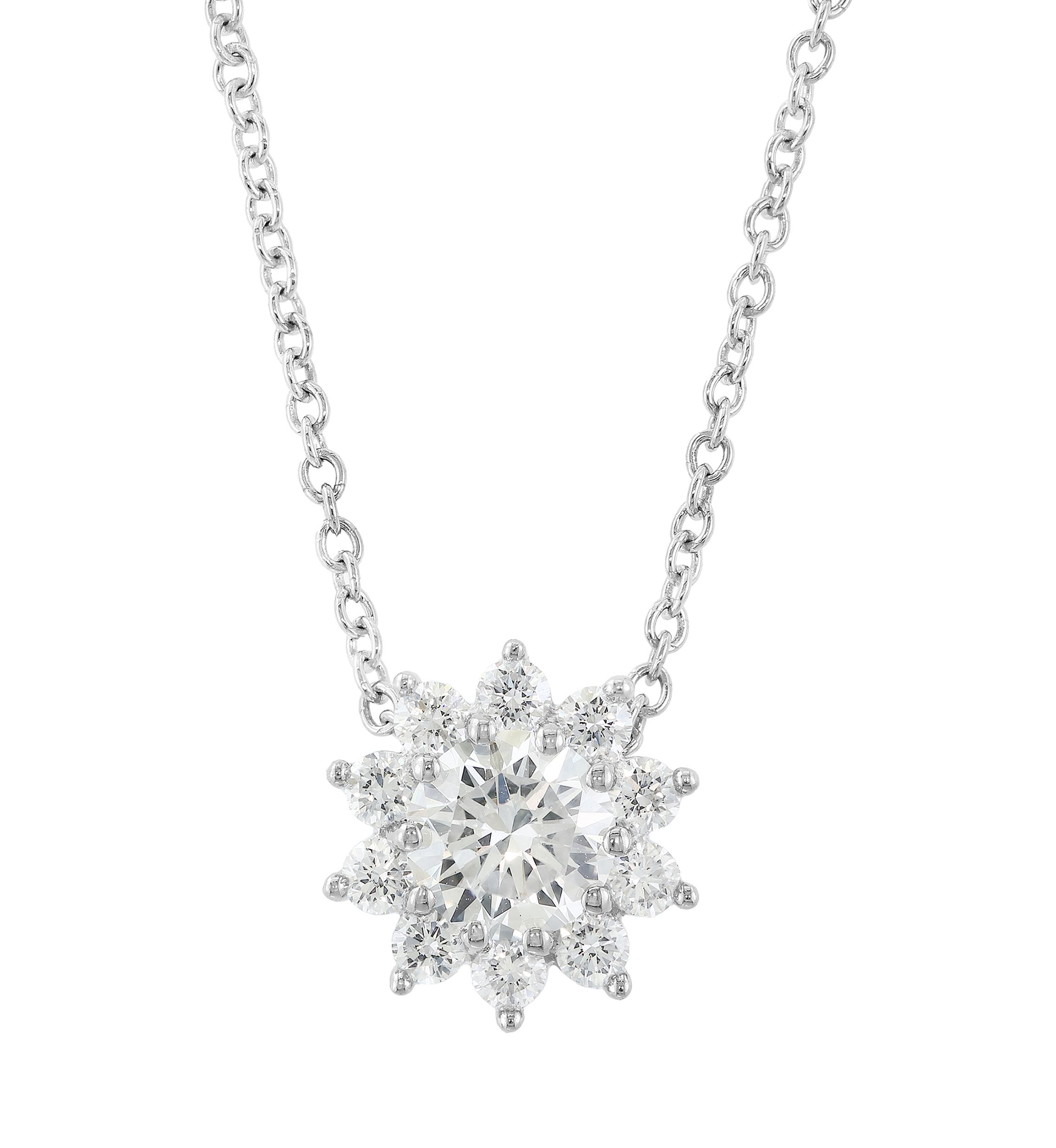 3/4 ct. t.w. Lab Grown Diamond Pendant Necklace in Sterling Silver 