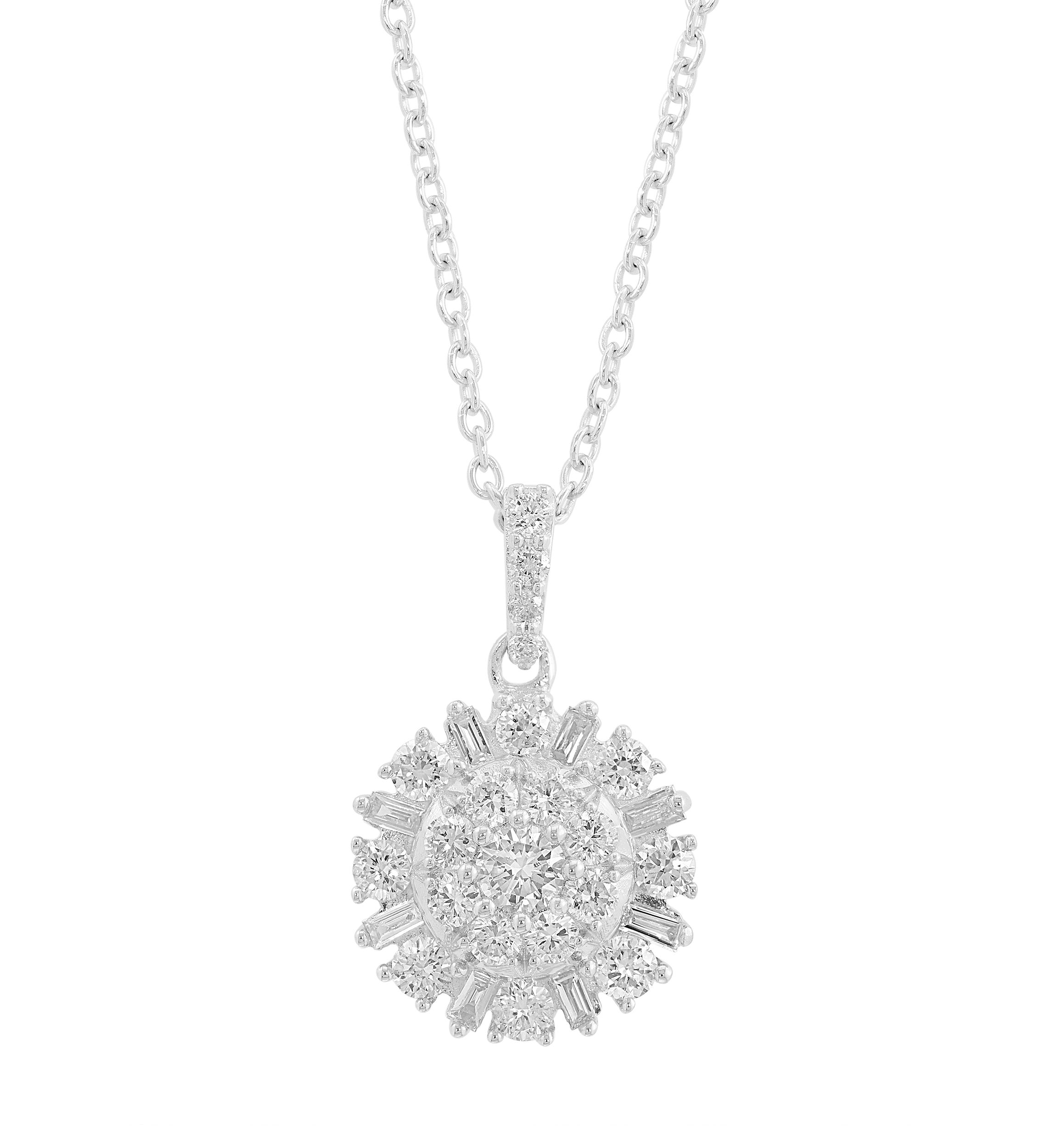 5/8 ct. t.w. Lab Grown Diamond Pendant Necklace in Sterling Silver