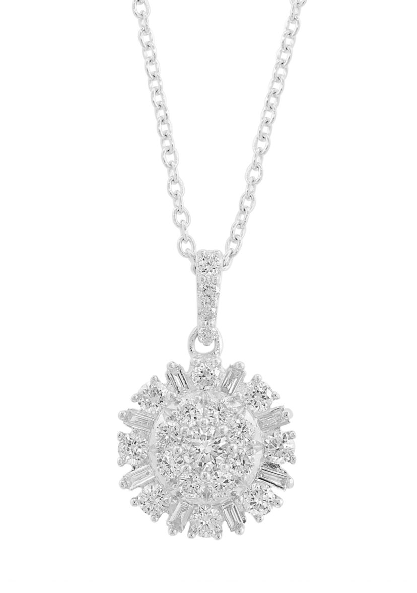 5/8 ct. t.w. Lab Grown Diamond Pendant Necklace in Sterling Silver