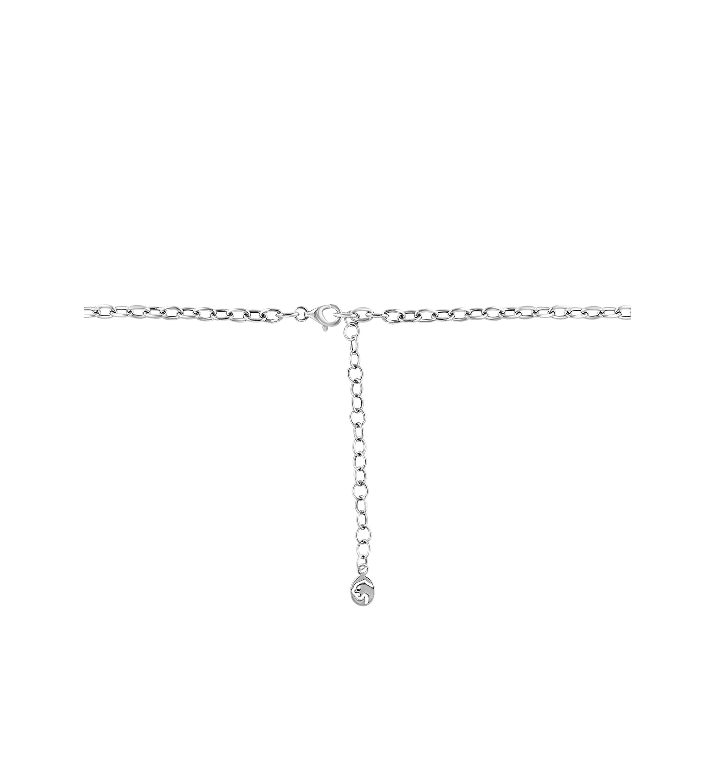 Silver Lab Grown Diamond Necklace 