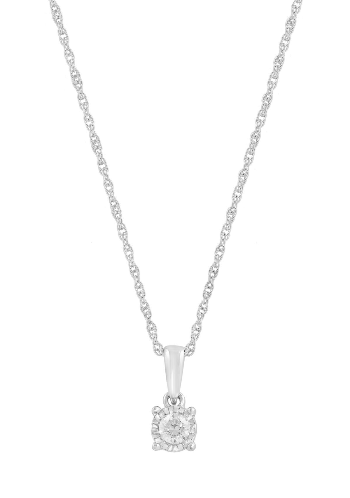  1/10 ct. t.w. Lab Grown Diamond Pendant Necklace in Sterling Silver