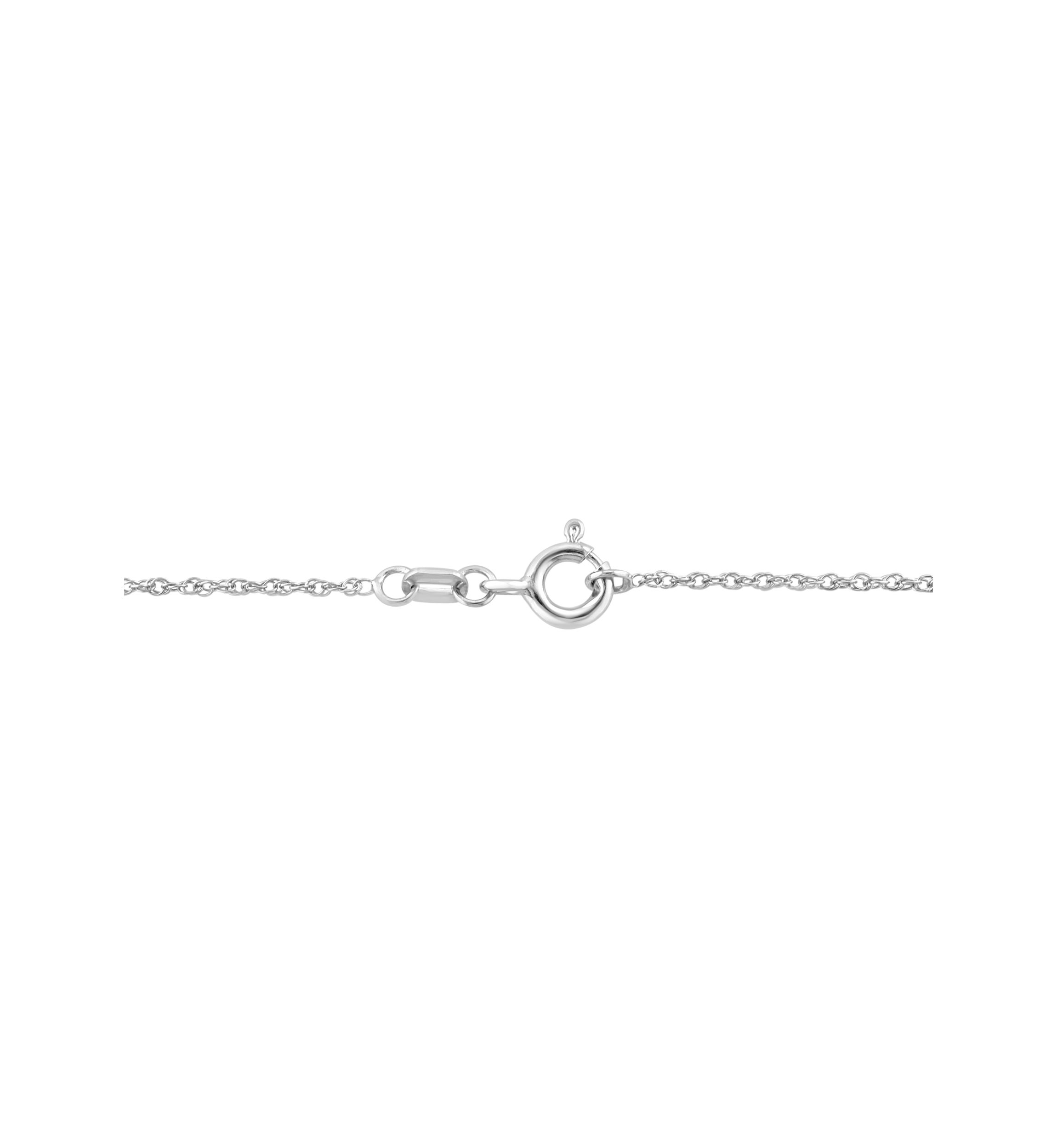  Sterling Silver Lab Grown Diamond Pendant Necklace