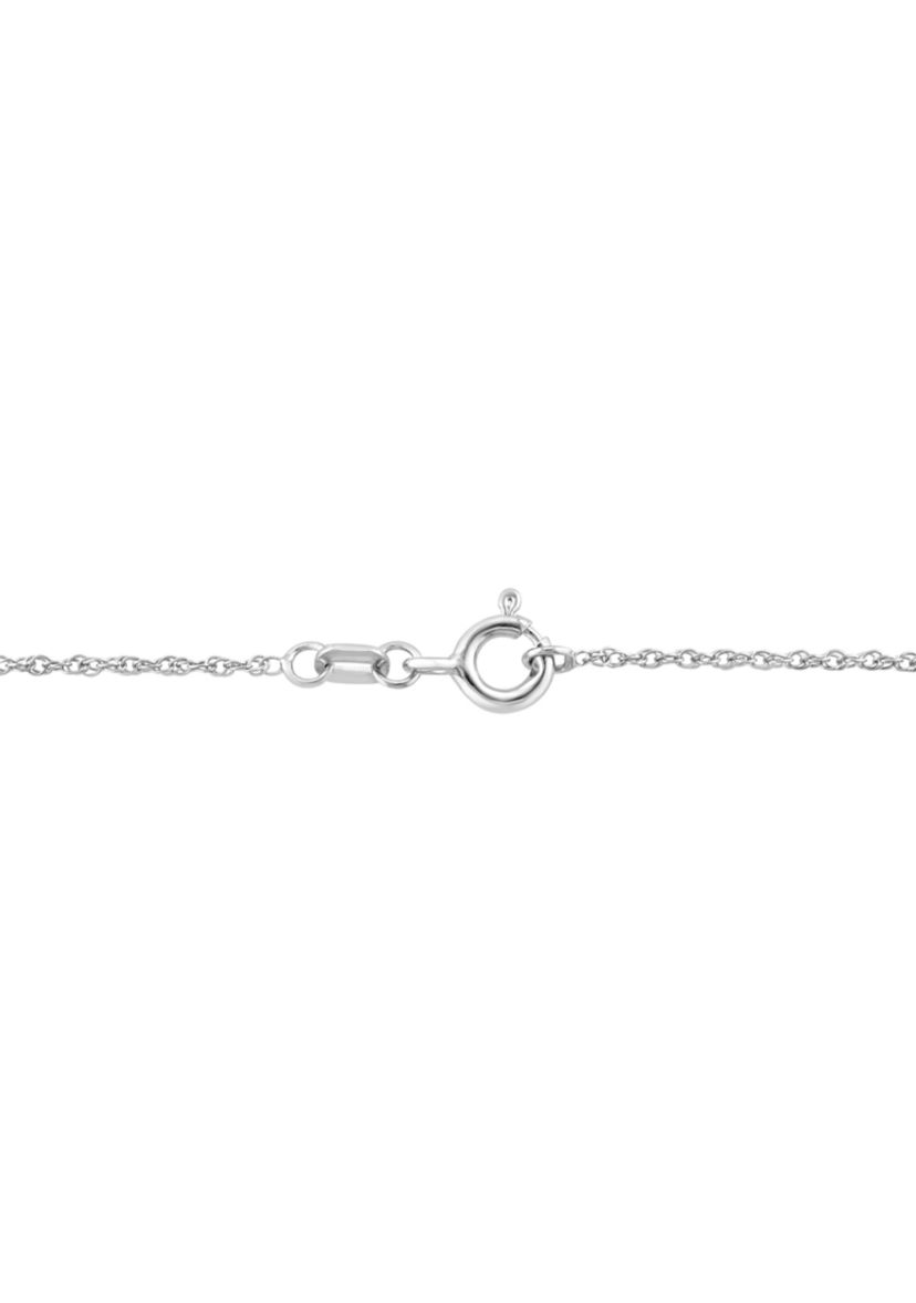  Sterling Silver Lab Grown Diamond Pendant Necklace
