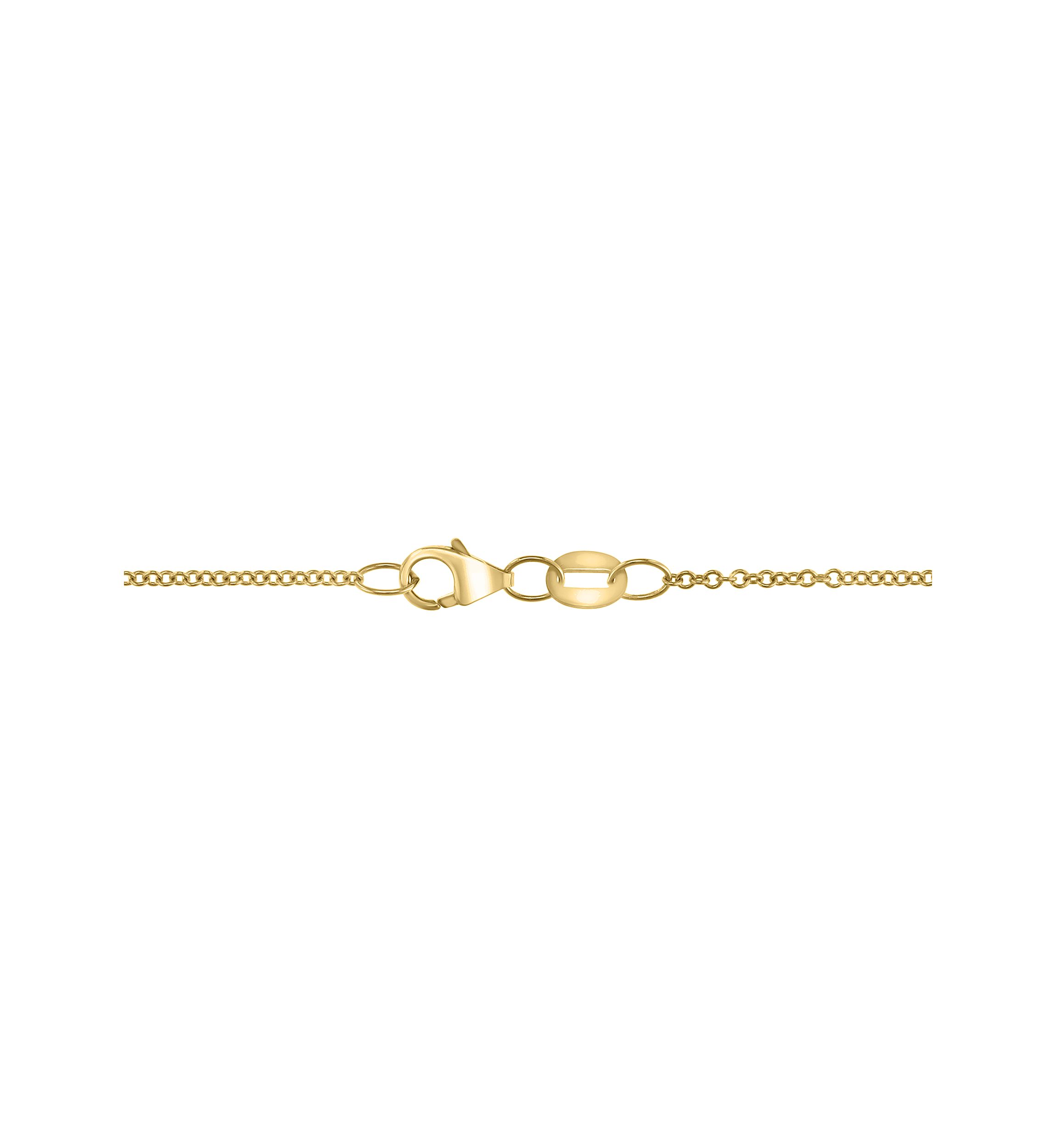 Lab Grown Diamond and Emerald Pendant Necklace in 14K Yellow Gold