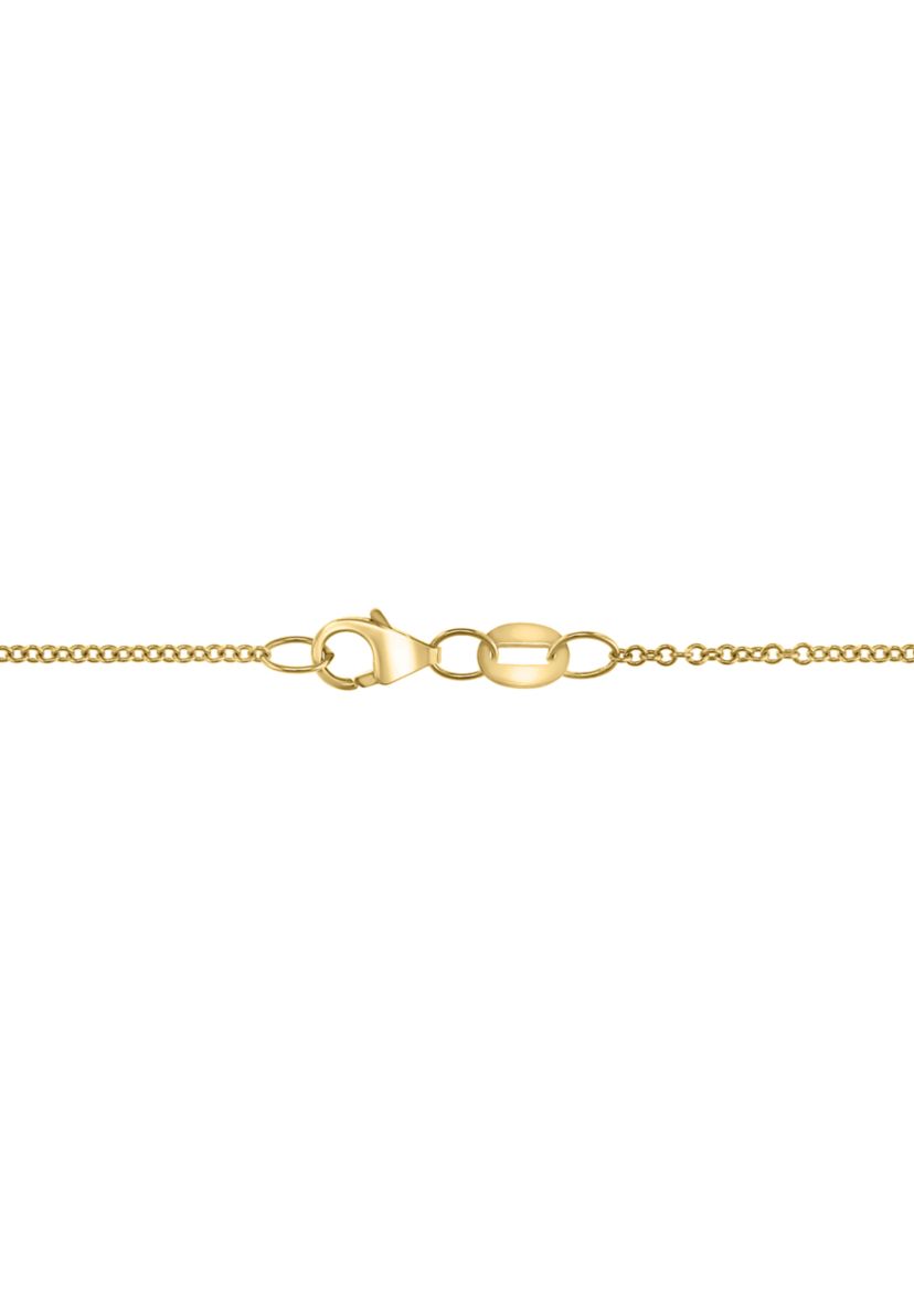 Lab Grown Diamond and Emerald Pendant Necklace in 14K Yellow Gold