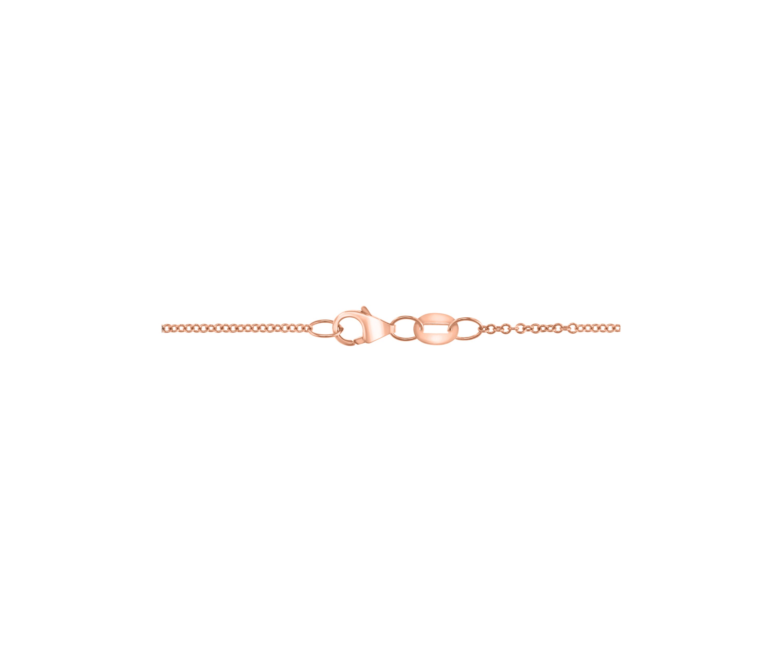 Lab Grown Ruby Pendant Necklace in 14K Rose Gold