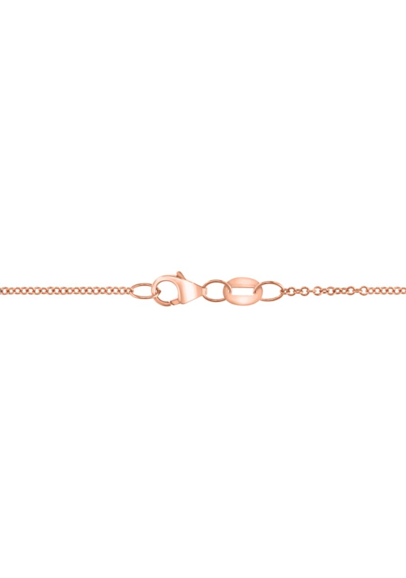 Lab Grown Ruby Pendant Necklace in 14K Rose Gold