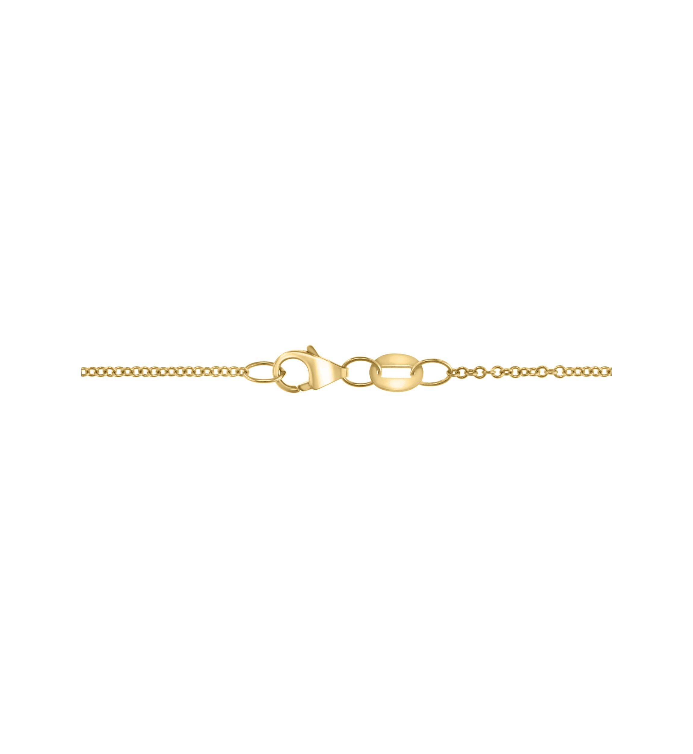 1/3 ct. t.w. Lab Created Diamond, 2.47 ct. t.w. Lab Created Sapphire Pendant Necklace in 14K Yellow Gold