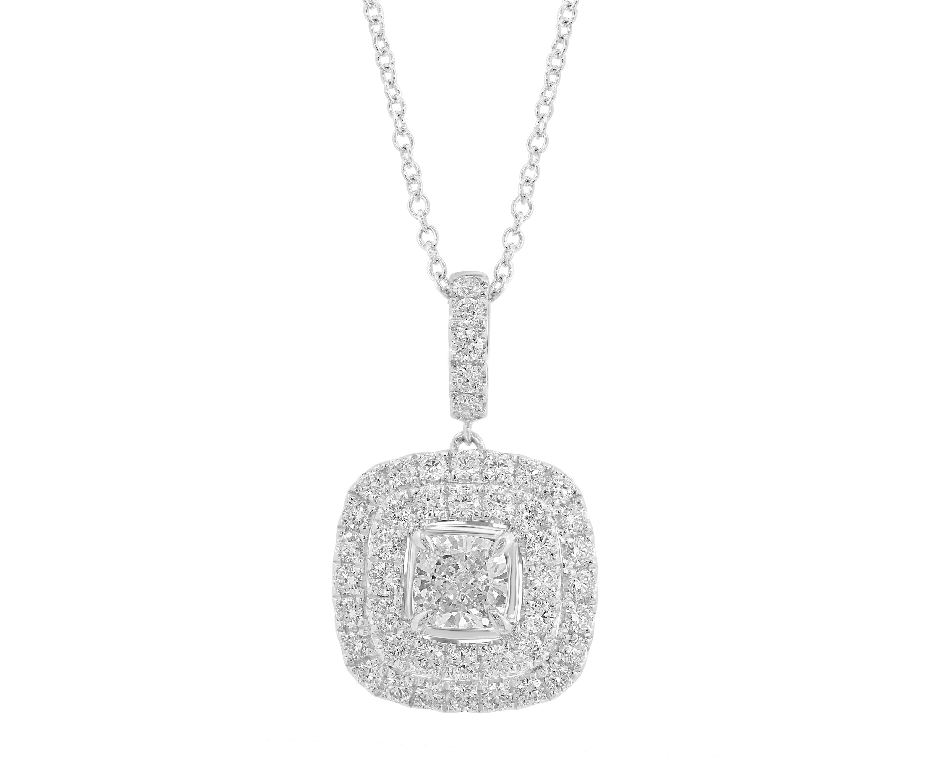 1.31 ct. t.w. Lab Grown Diamond Pendant Necklace in 14K White Gold