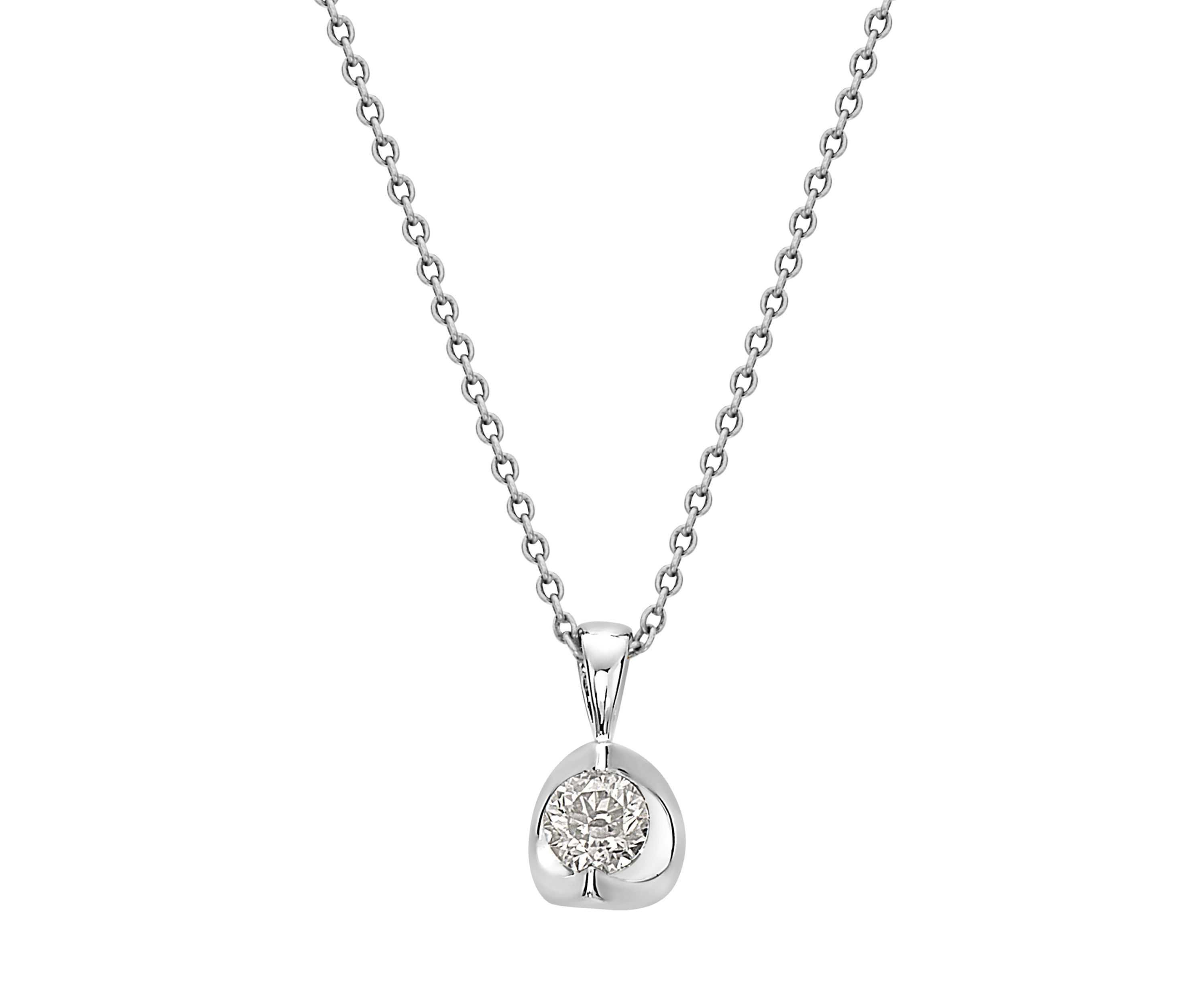 1/3 ct. t.w. Diamond Solitaire Necklace in 14k White Gold